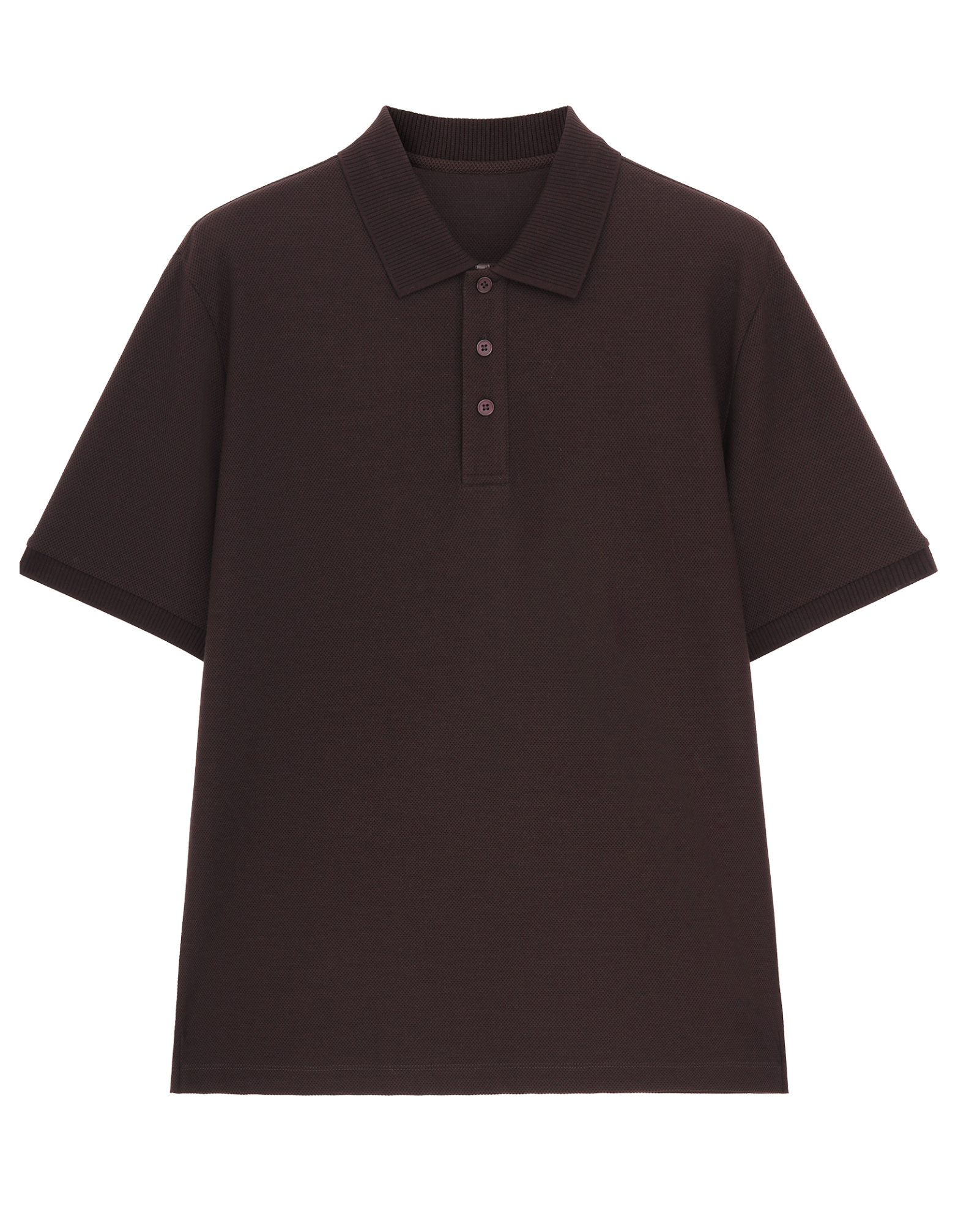Slit Hem Cotton Polo