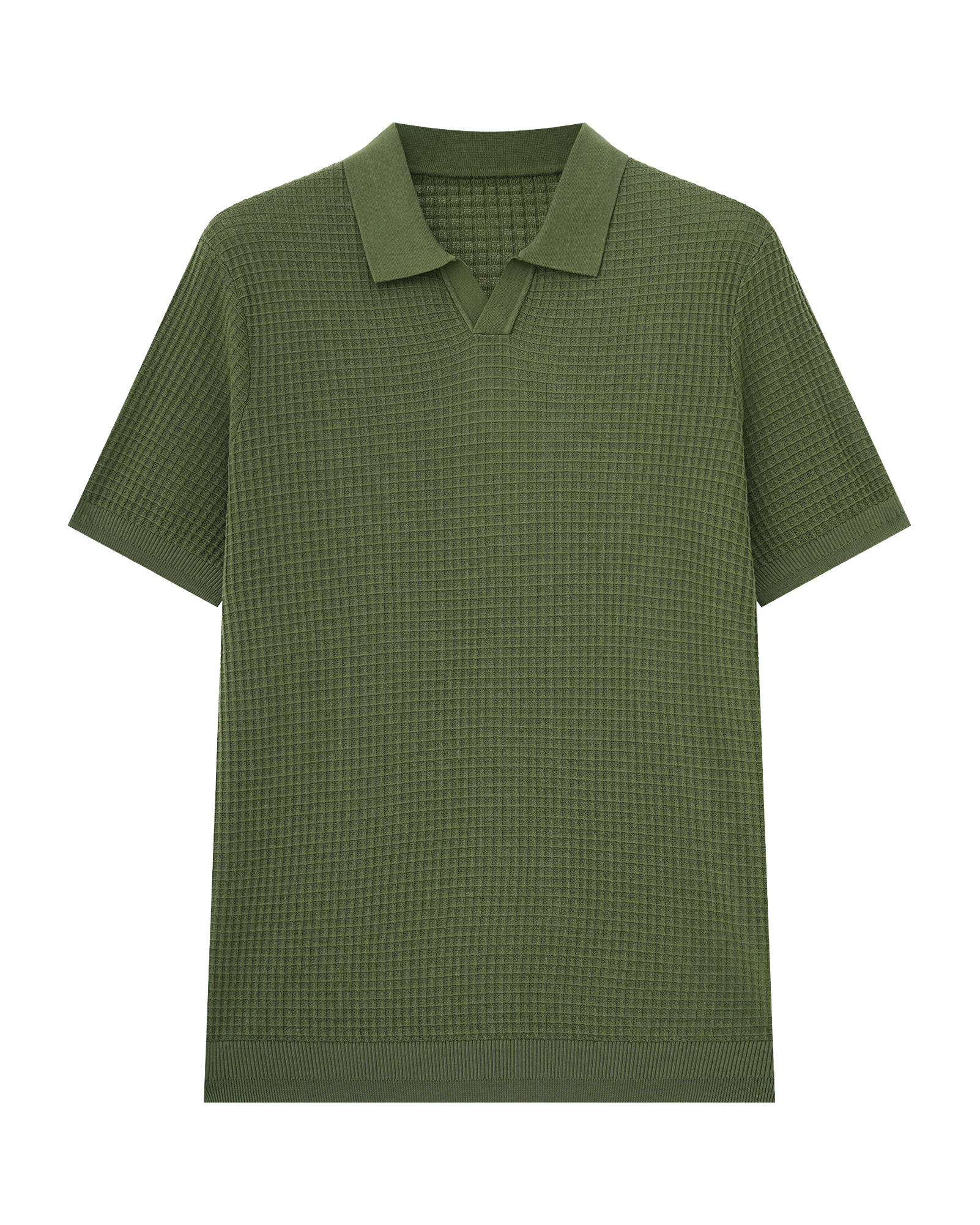 Waffle Silk Knit Polo
