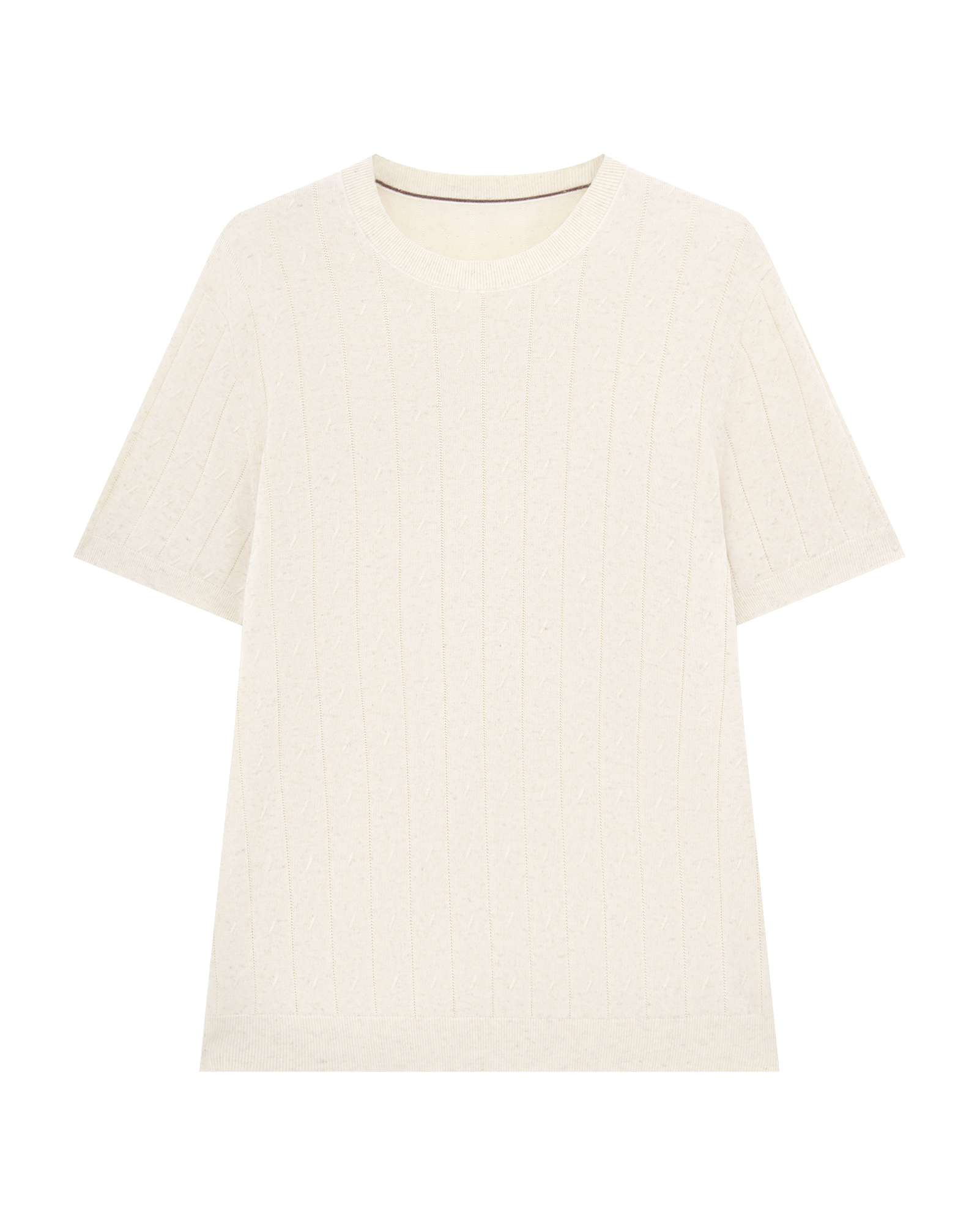 Cable Knit Linen T-Shirt