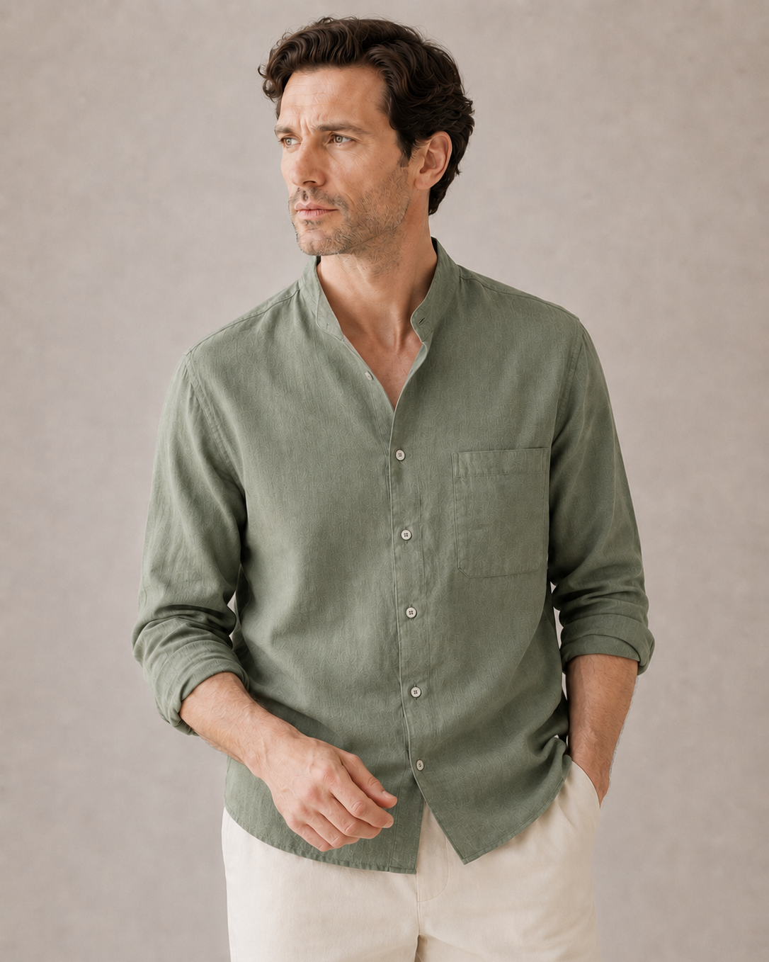 Linen Shell Button Shirt