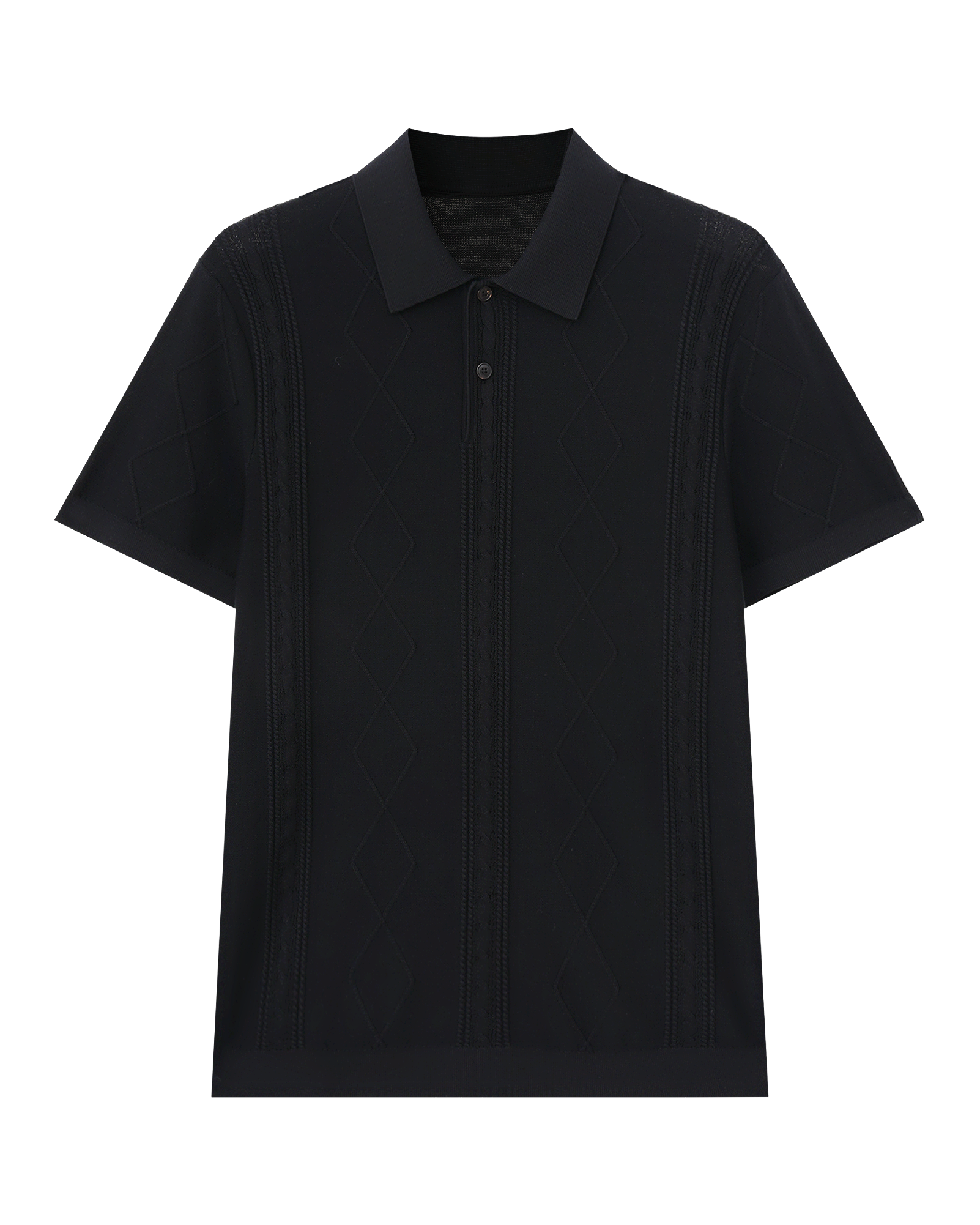 Aran Cotton Knit Polo