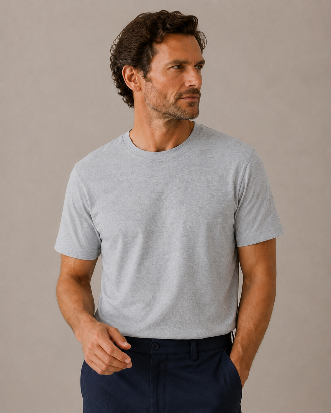 Wool & Long-Staple Cotton T-Shirt