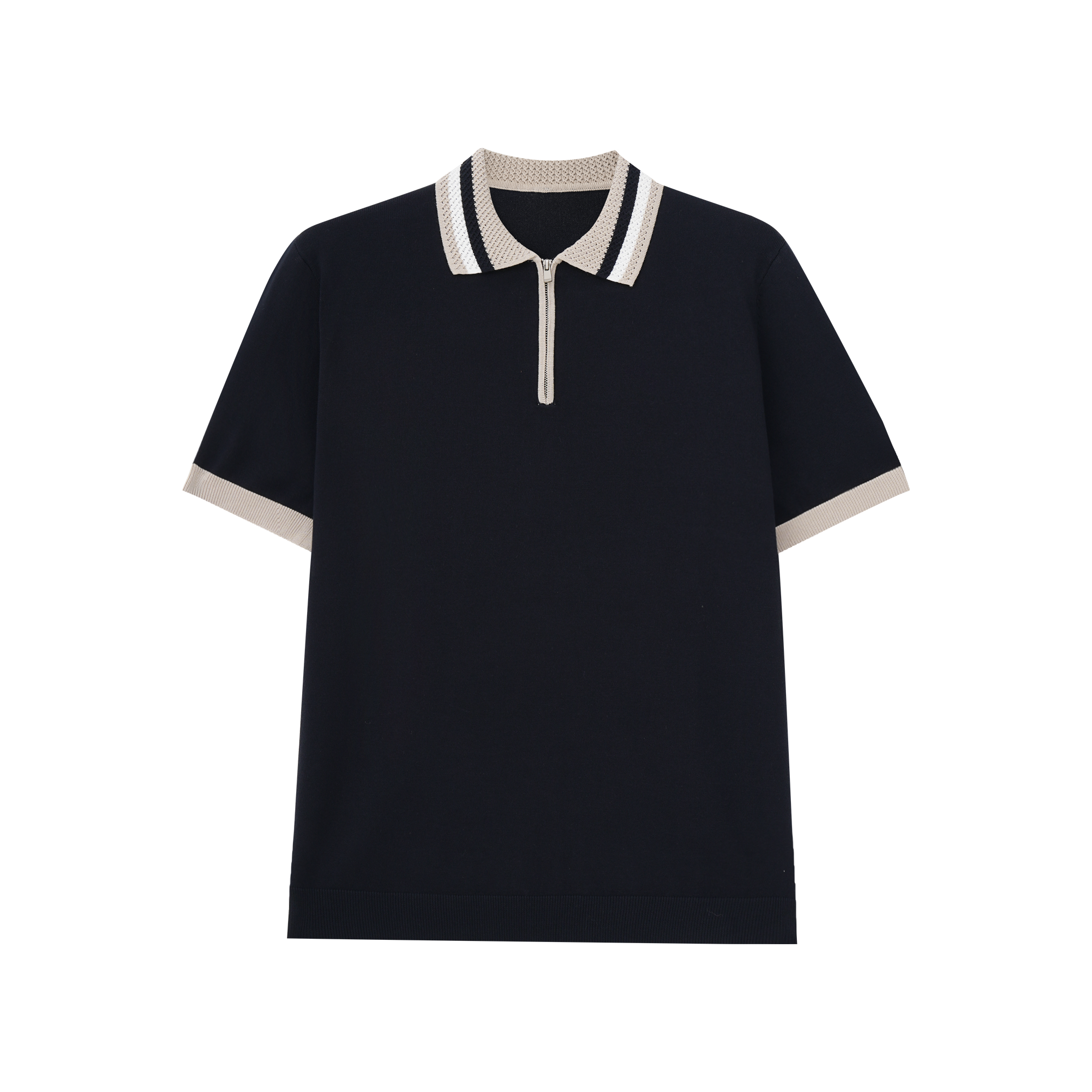 Cooling Stripe Half-Zip Polo