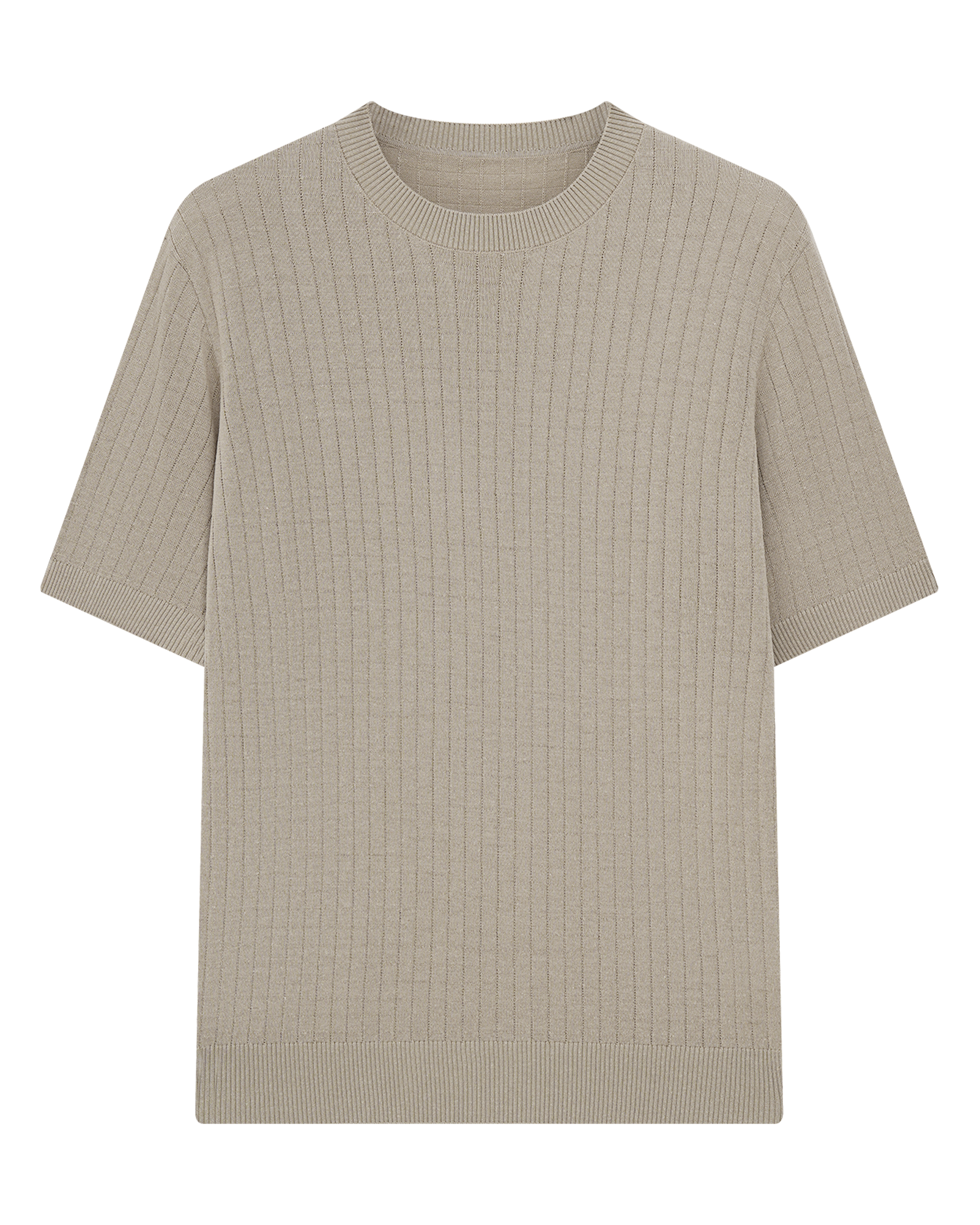Textured Cotton Linen T-Shirt