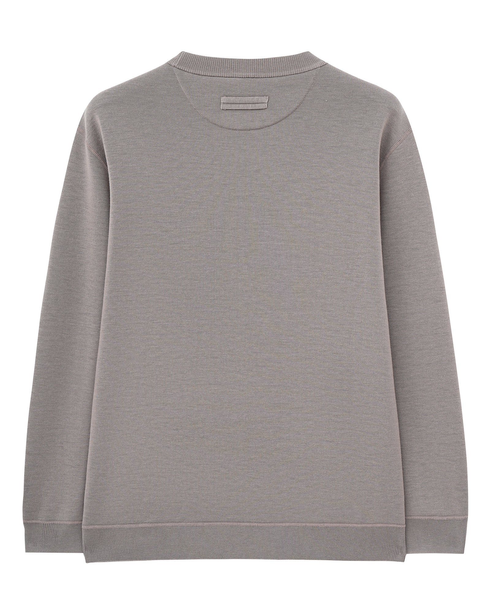 Wool Blend Plain Knit Sweater