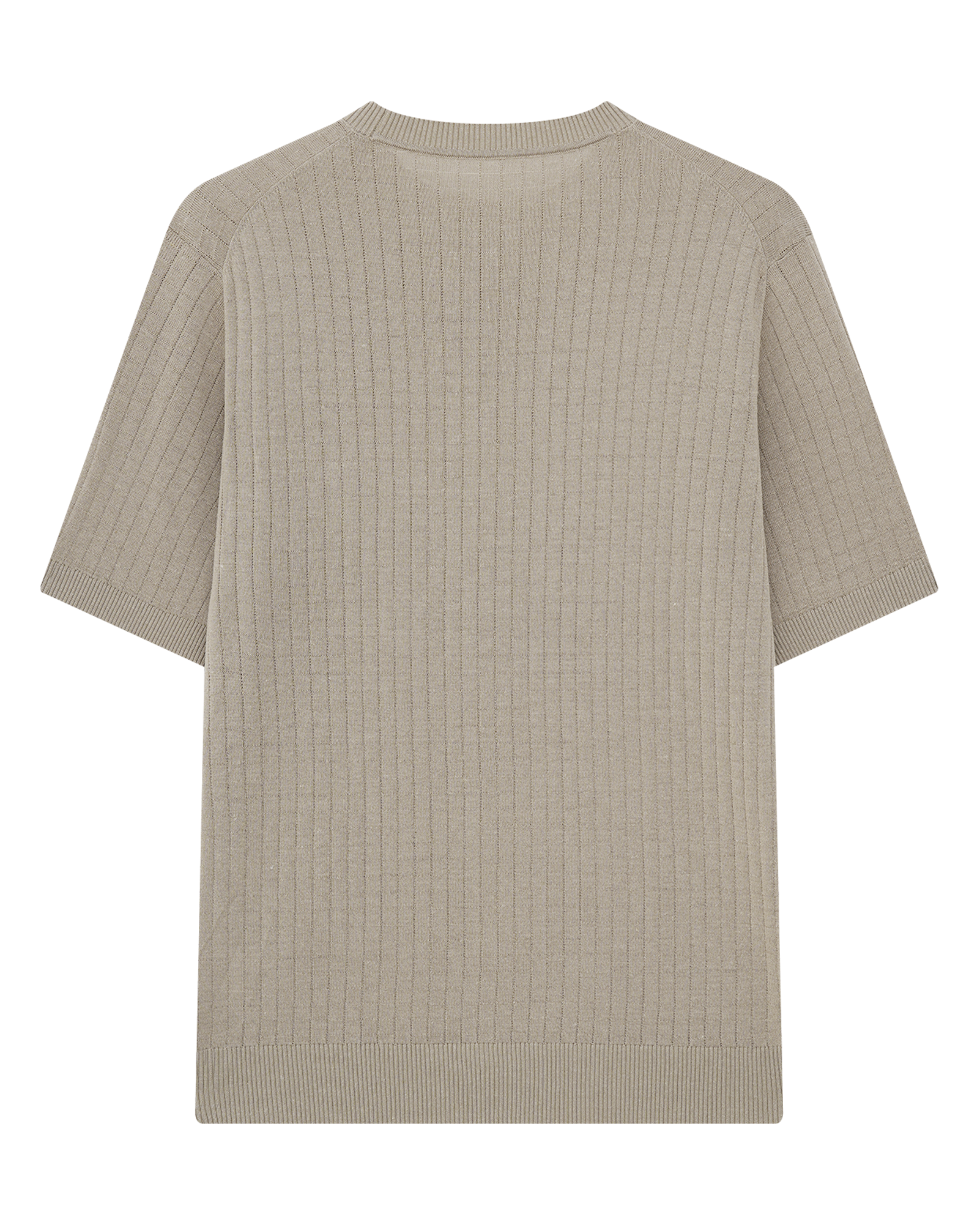 Textured Cotton Linen T-Shirt