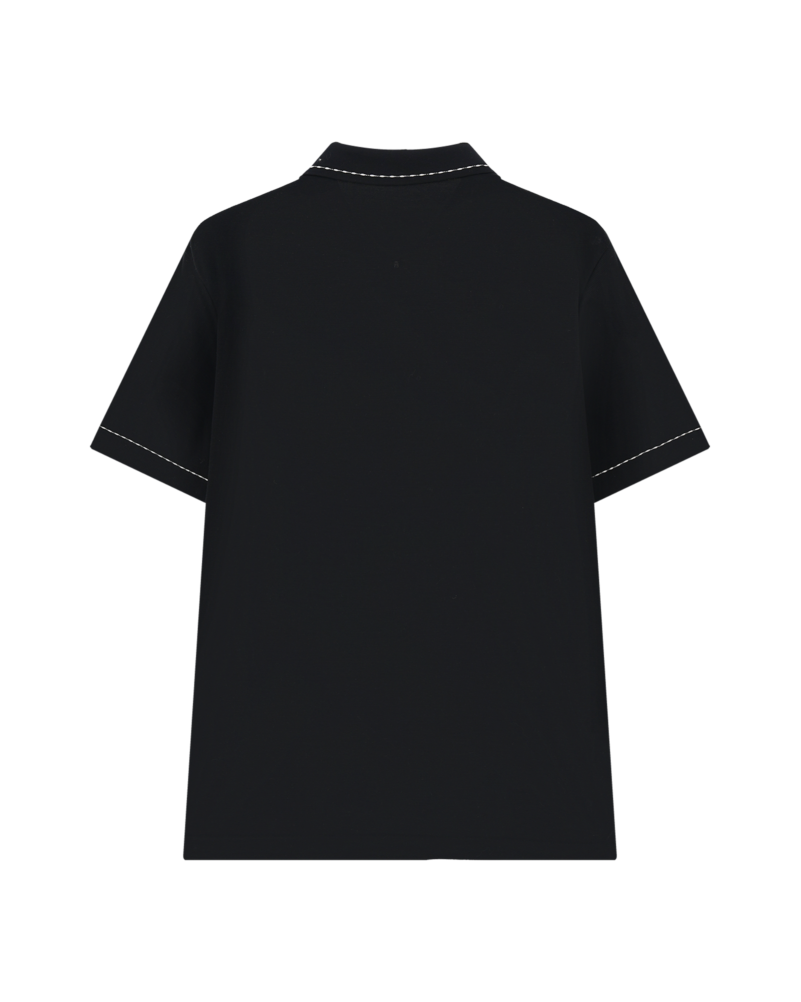 Half-Zip Embroidered Cotton Polo T-Shirt