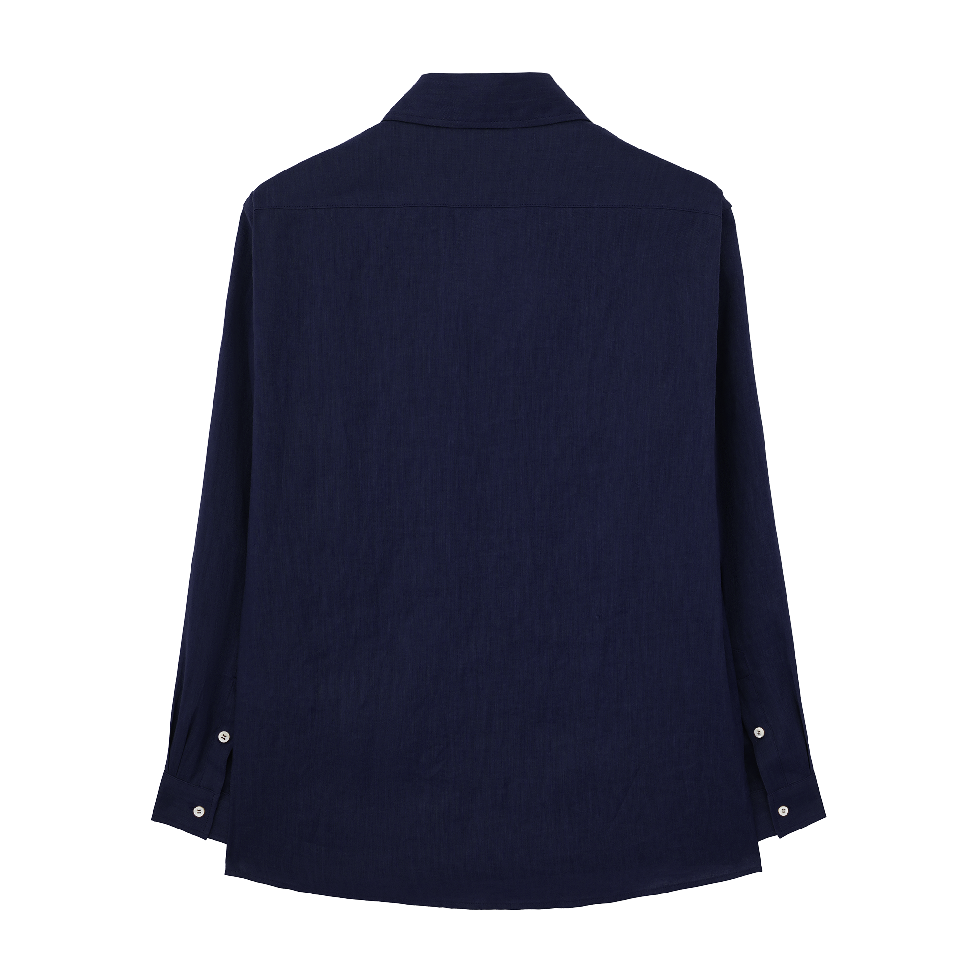 Linen Shiny Shell Button Shirt
