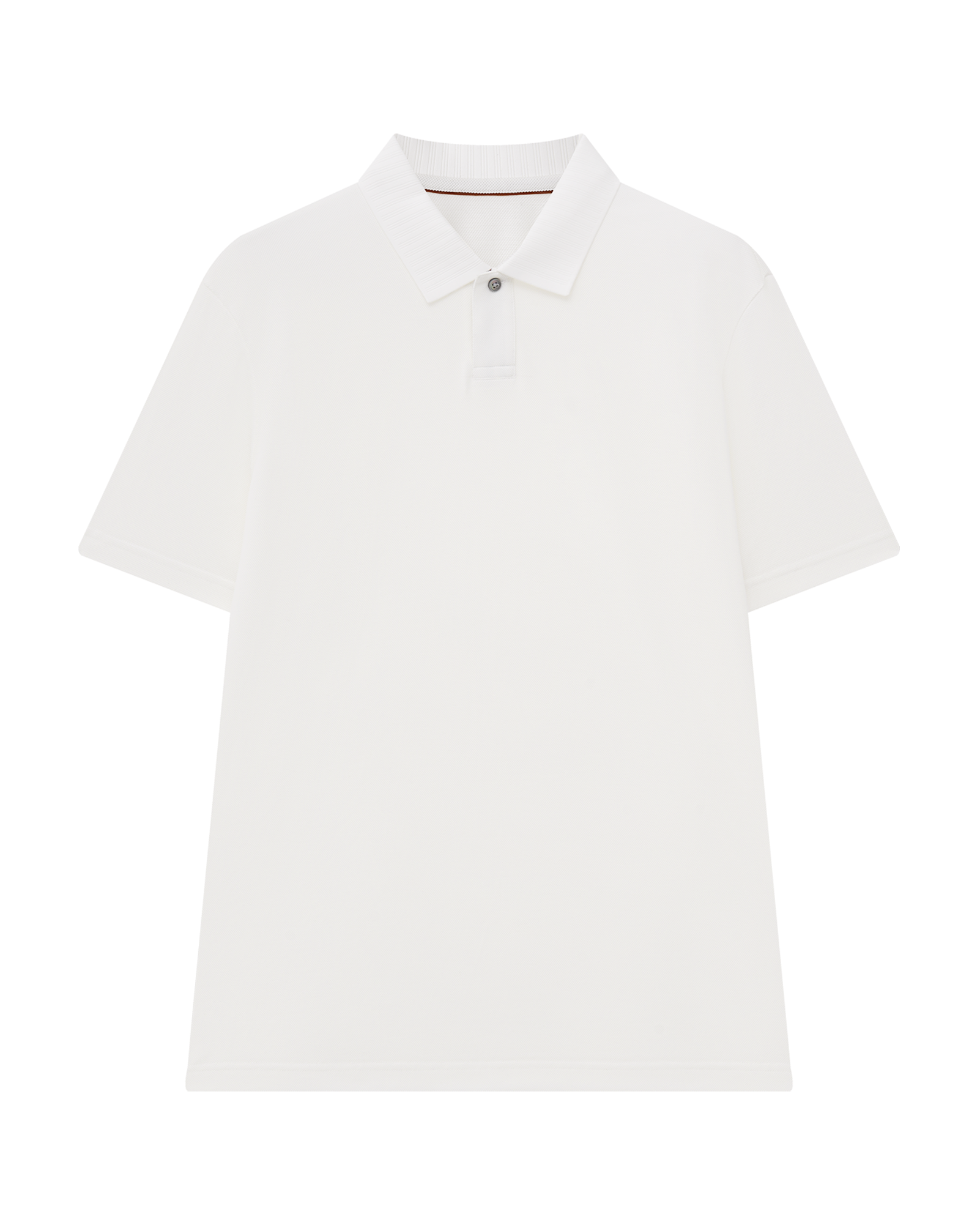 Buttoned Wool Cotton Polo