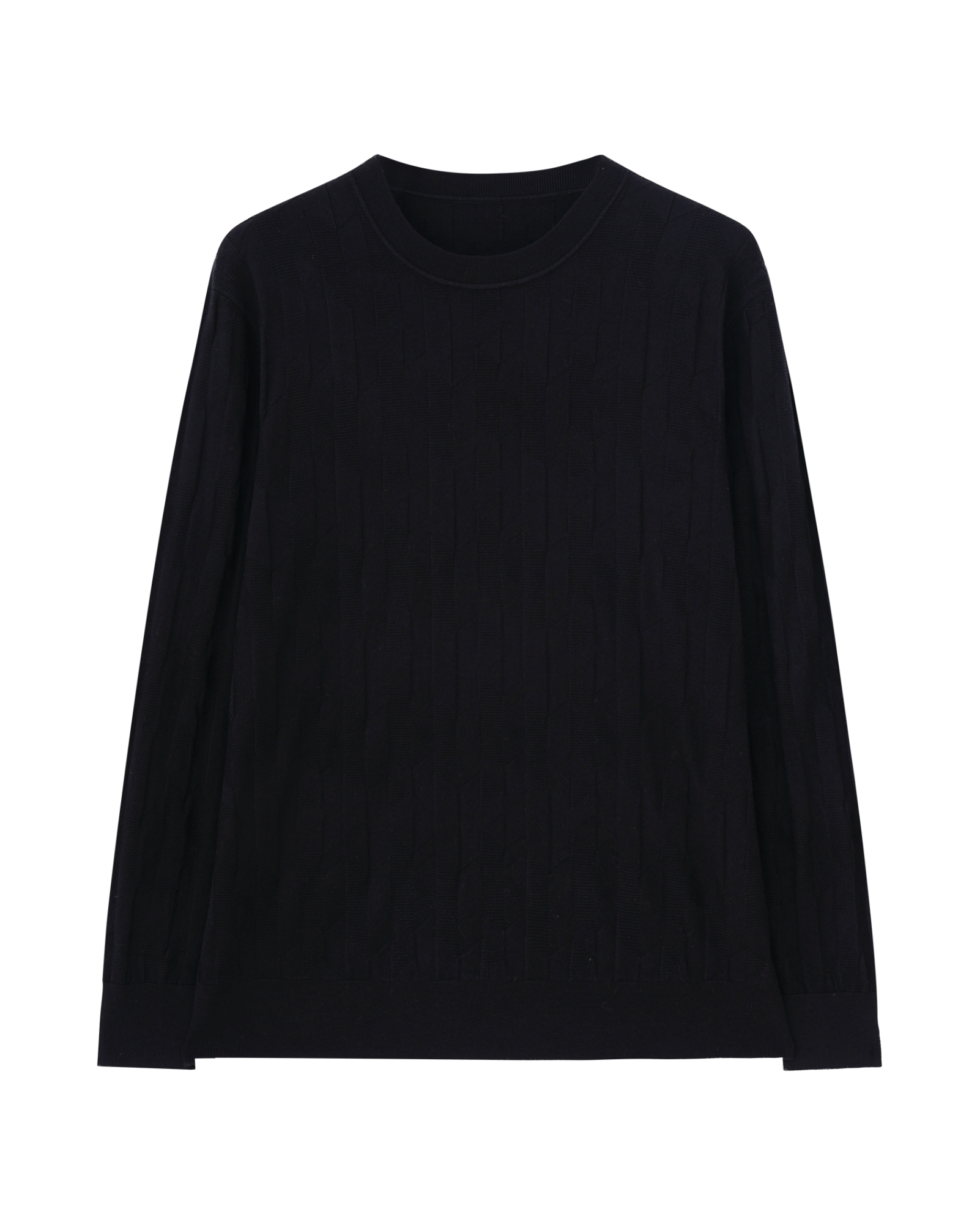 Cashmere Textured Long Sleeve Tee