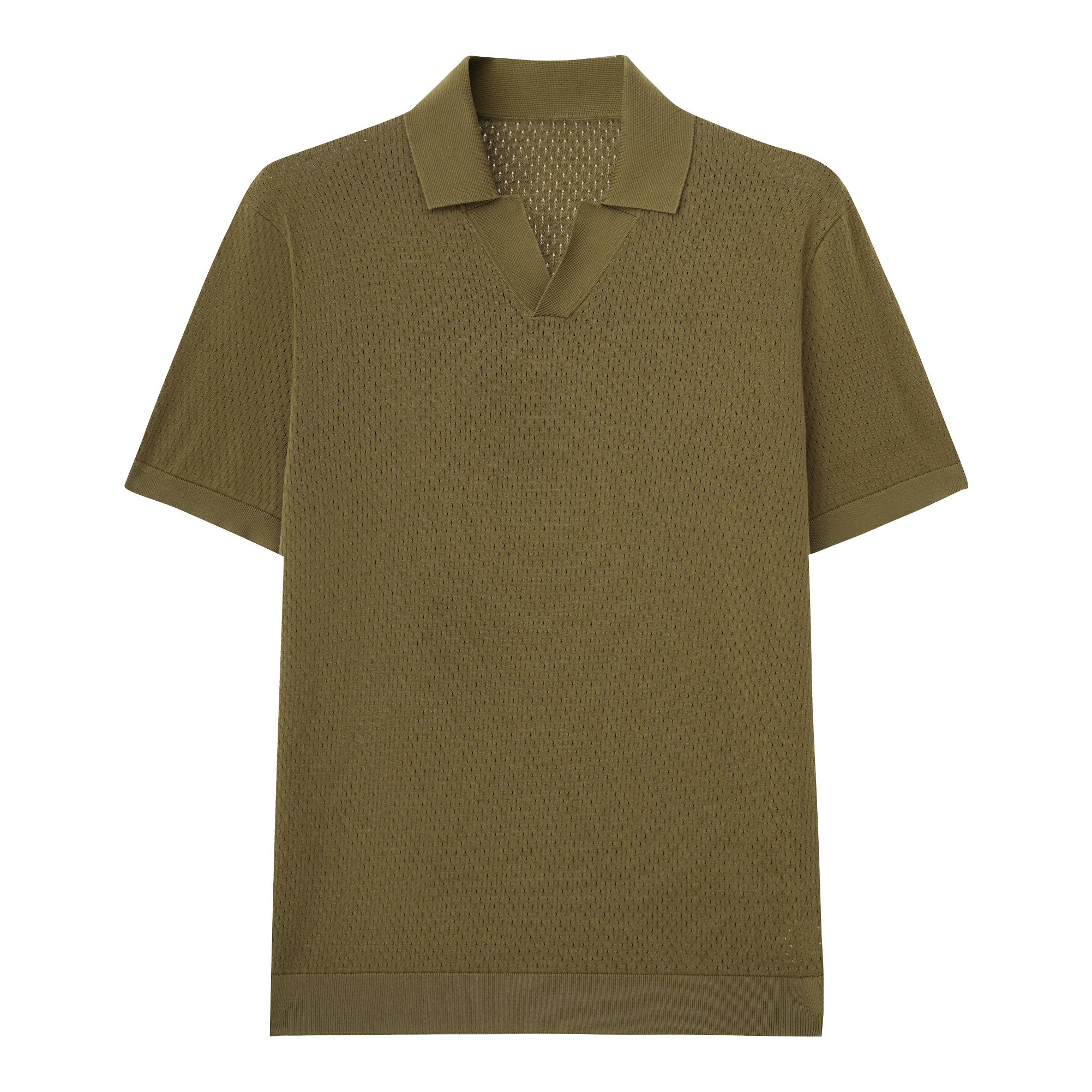 Long Staple Cotton Mesh Knit Polo