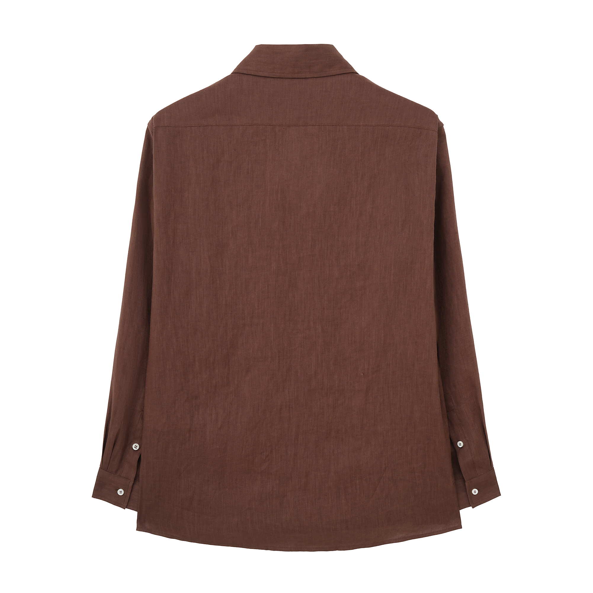 Linen Shiny Shell Button Shirt