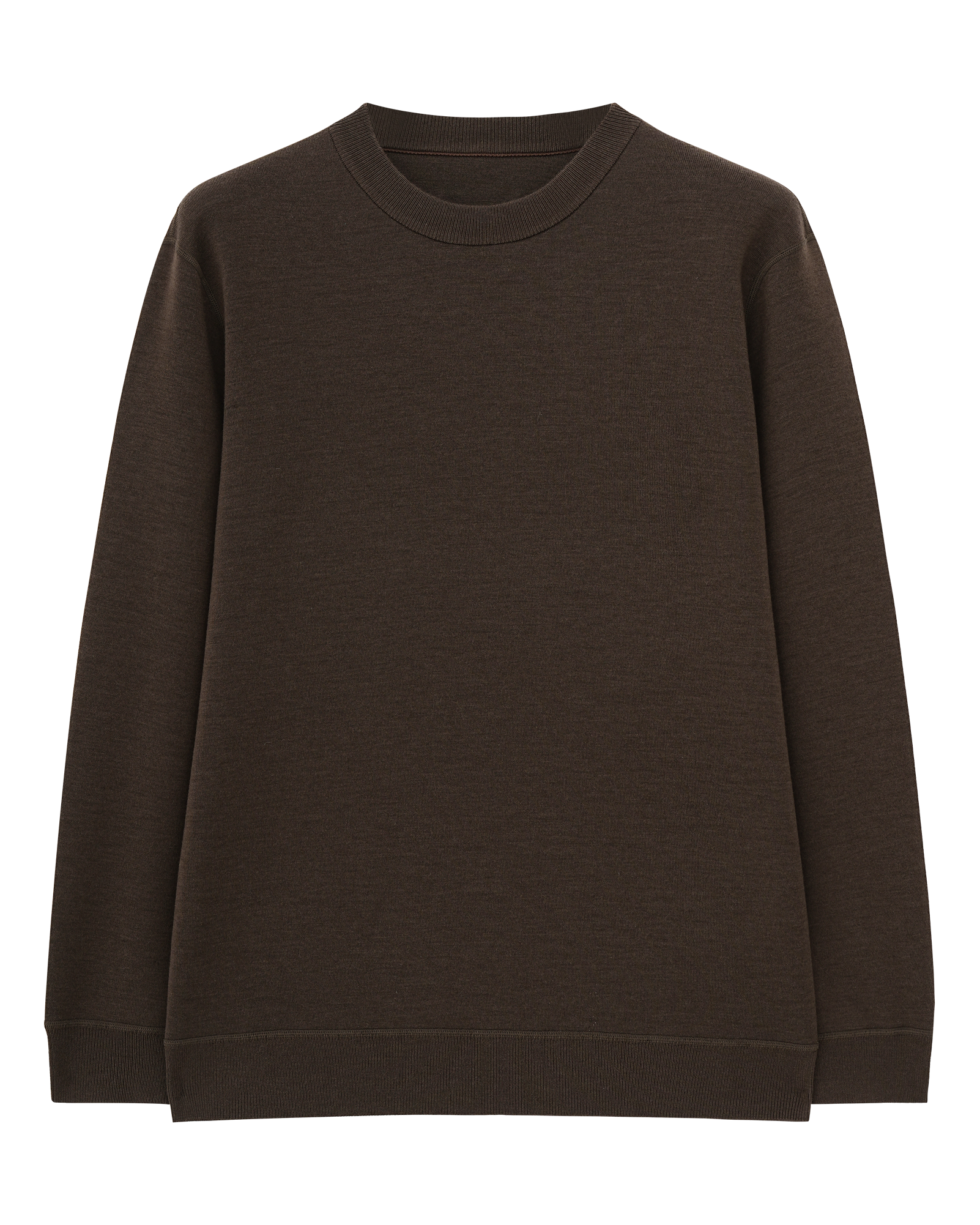 Wool Blend Plain Knit Sweater