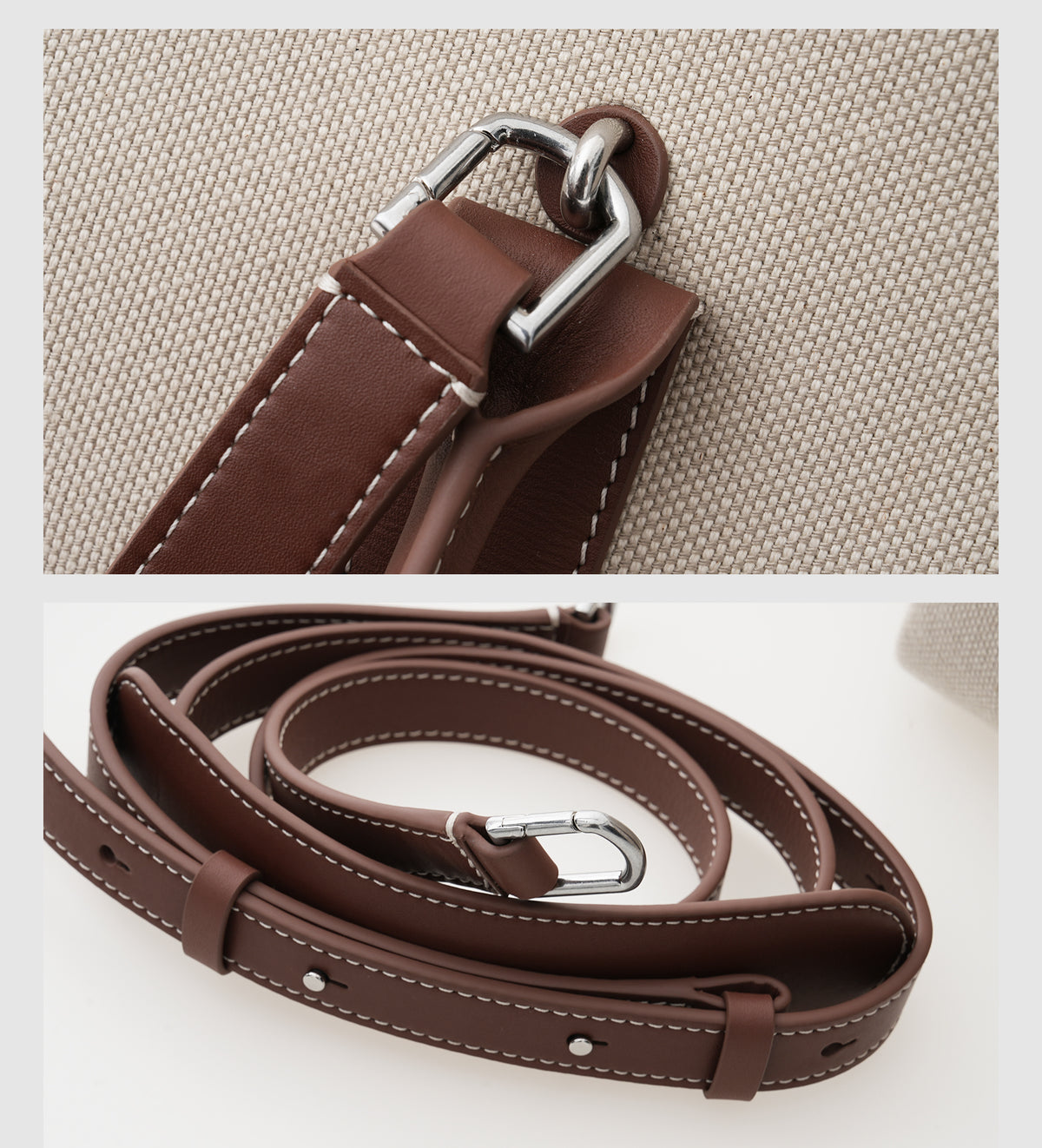 Woven Leather Double-Handle Travel Tote