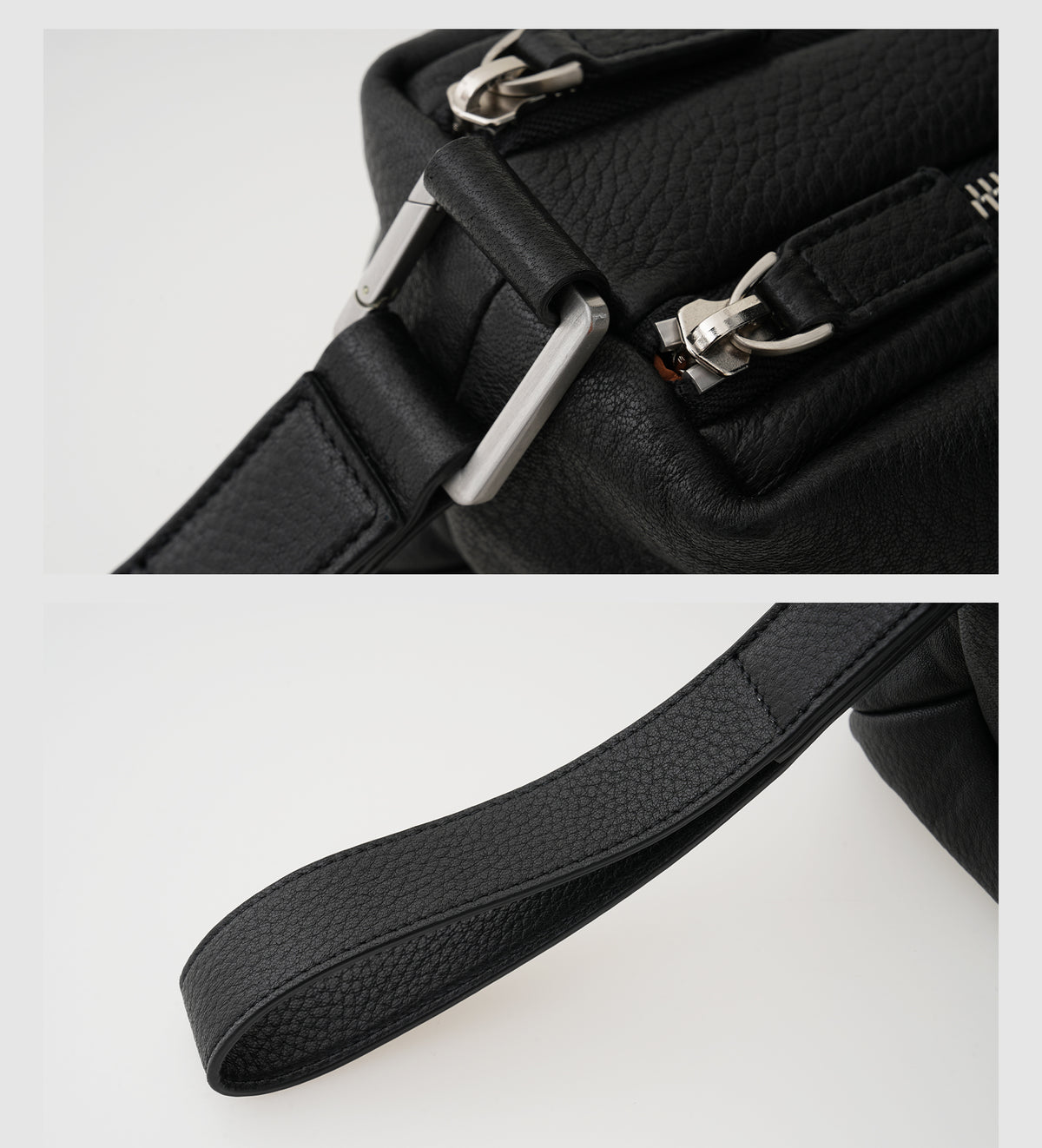 Handbag with a rich, textured lambskin lining