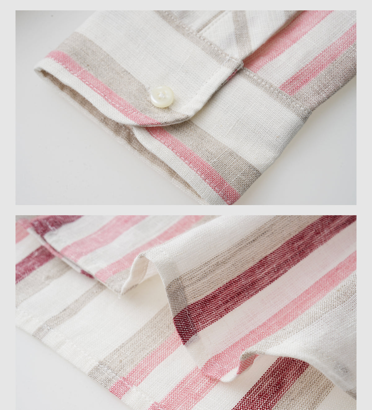 100% Linen Curved Hem Shirt