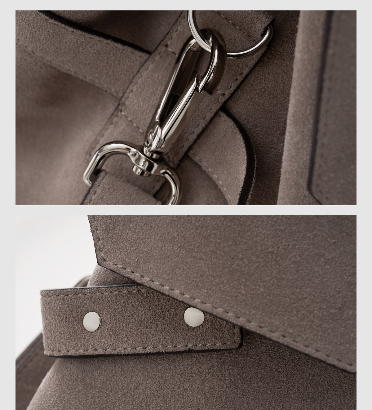 Minimalist Cow Suede-Lined Handbag