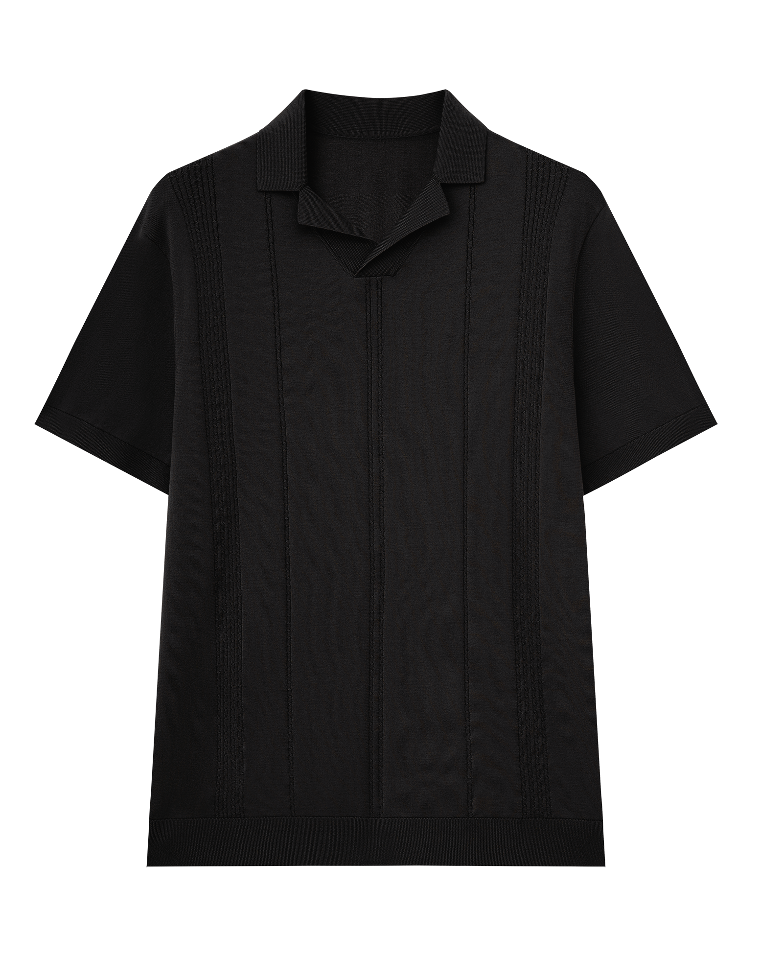 Cuban Collar Cotton Polo