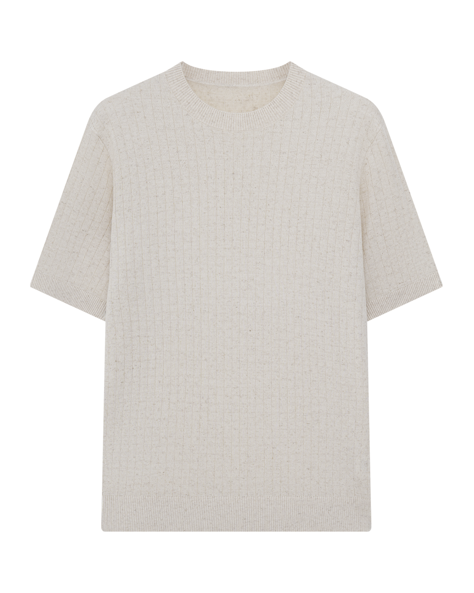 Textured Cotton Linen T-Shirt