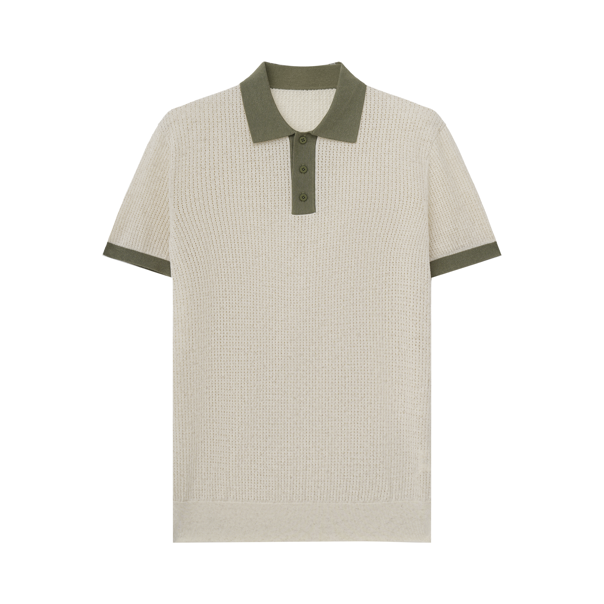 Open Knit Linen Polo