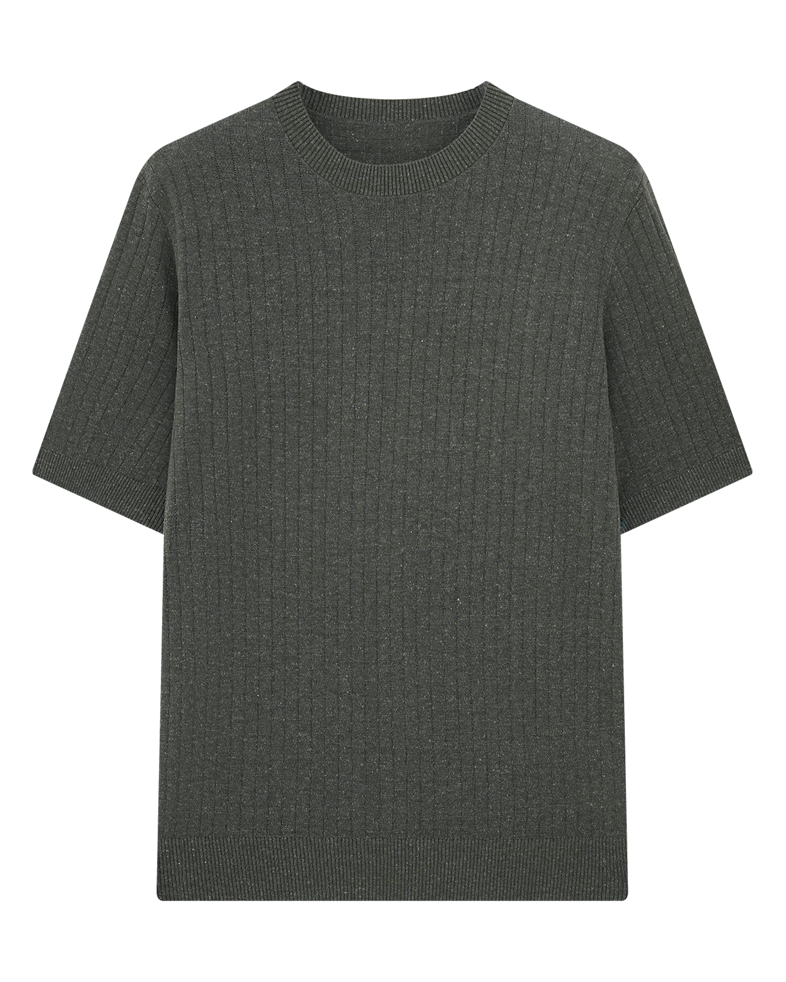 Textured Cotton Linen T-Shirt