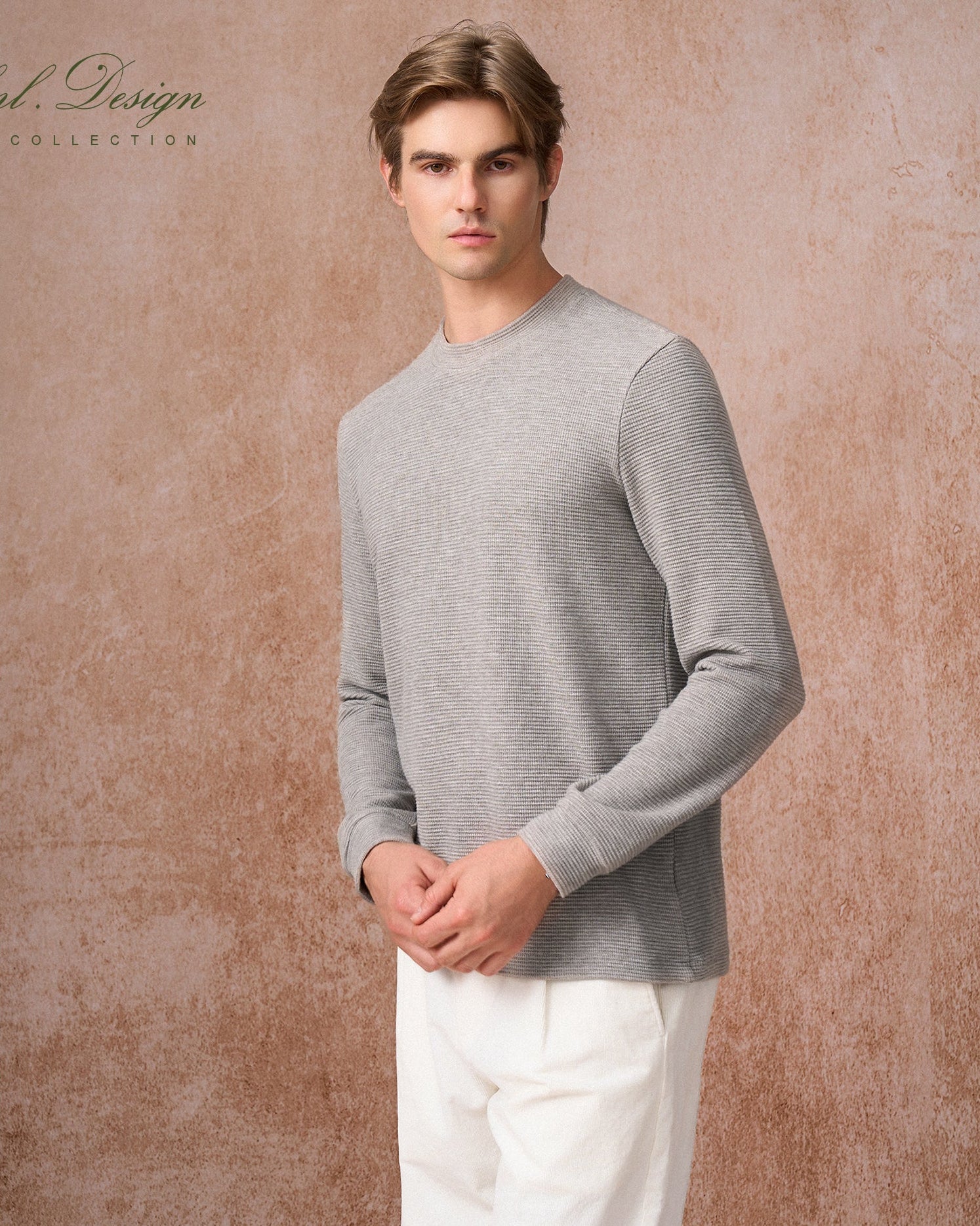 Custom Mélange Yarn Knit Sweater