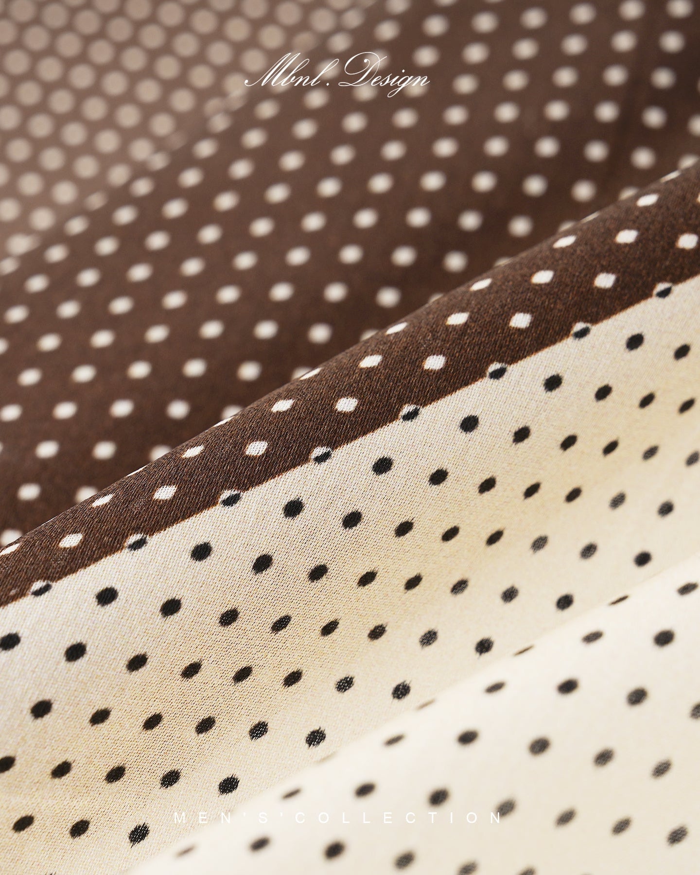 Two-Tone Polka Dot Silk Scarf