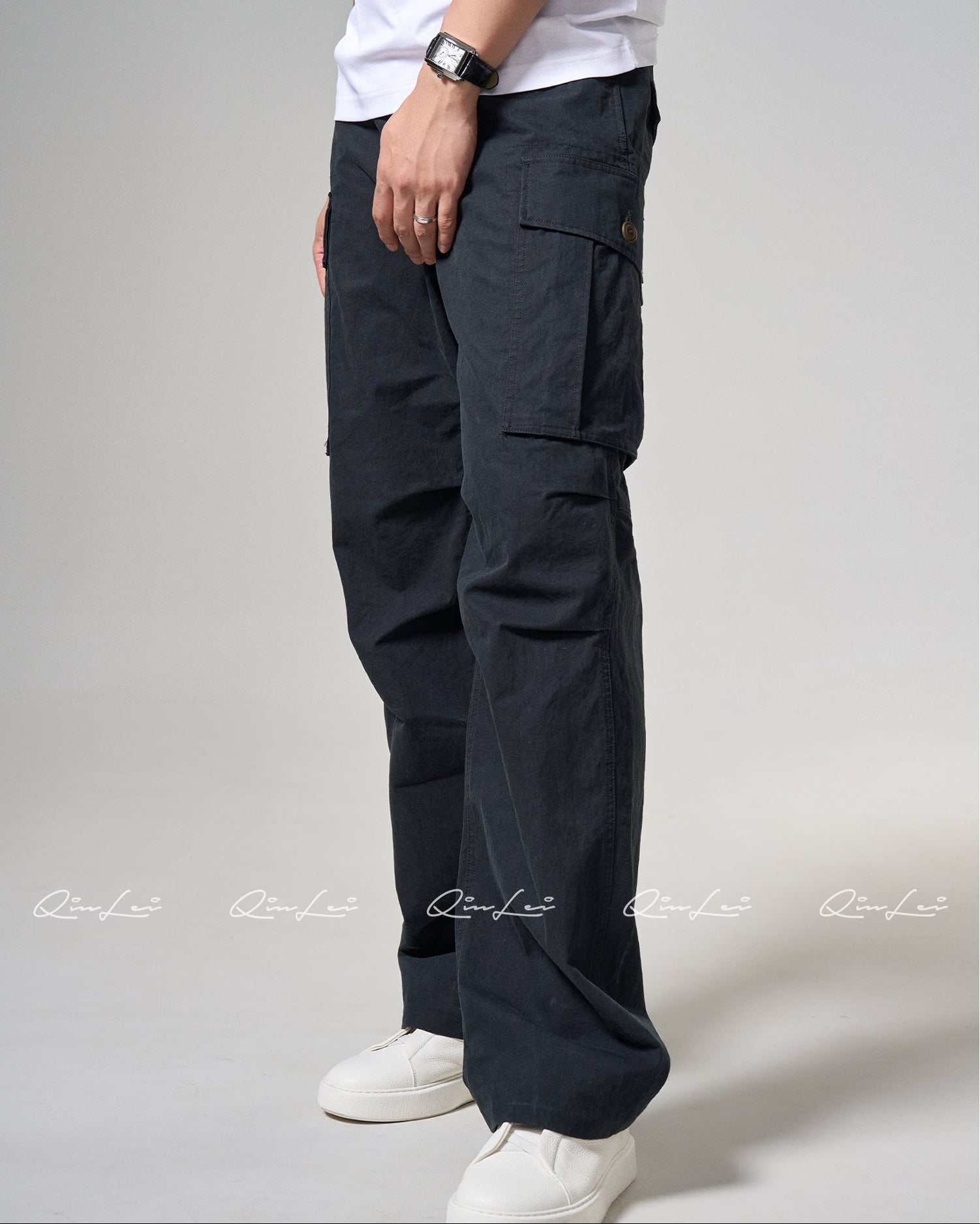 Relaxed Cotton Cargo Pants