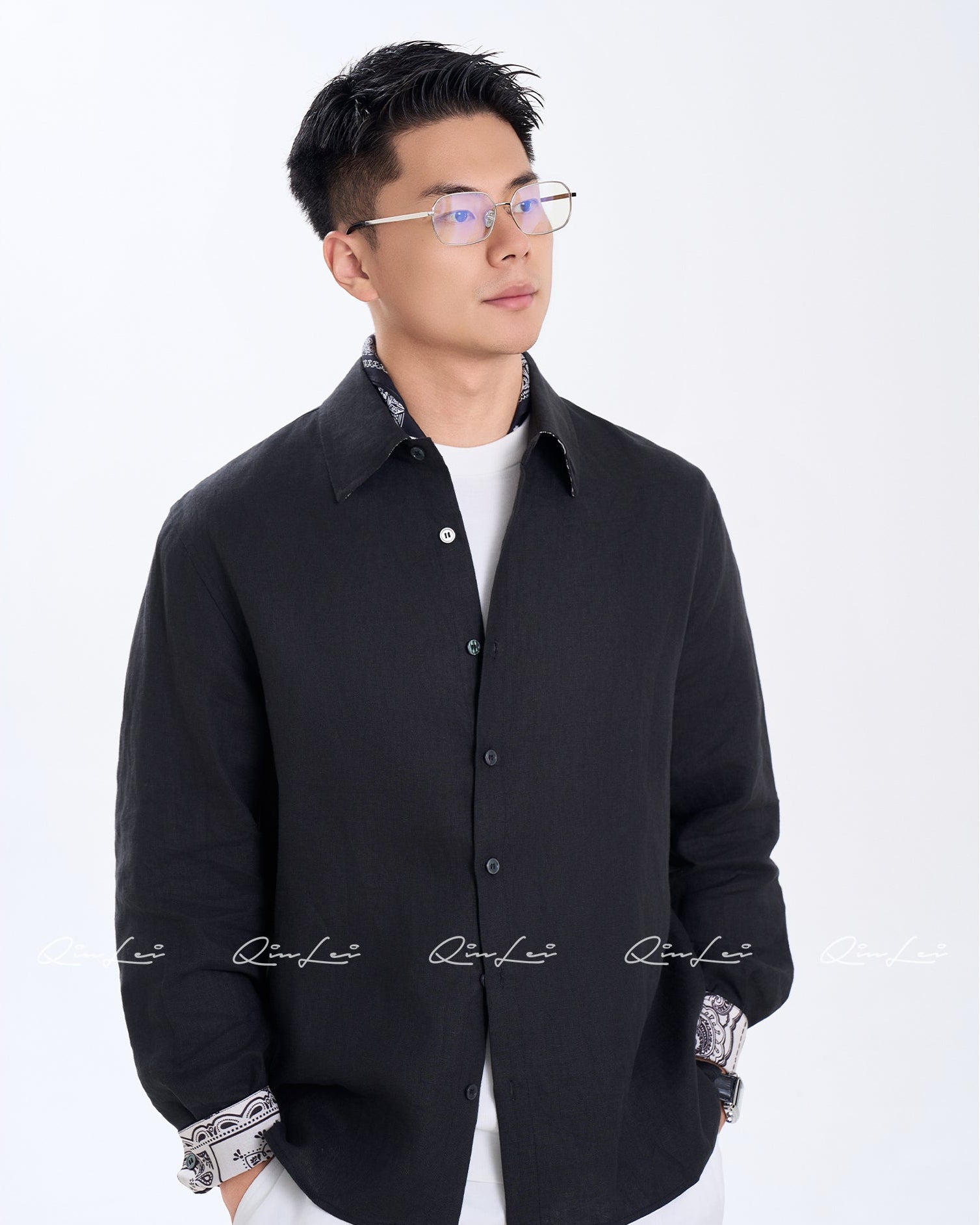 Textured Linen Shirt