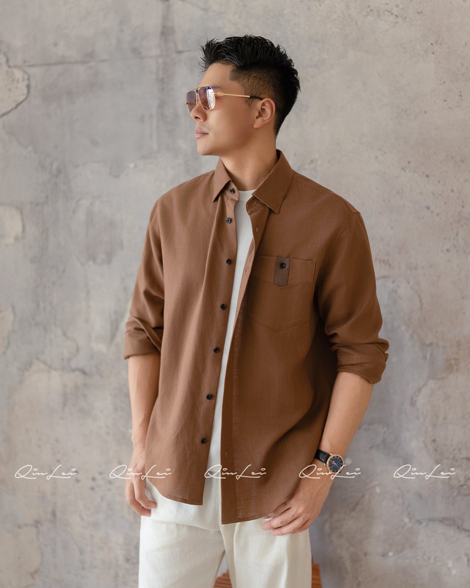 Textured Linen Shirt