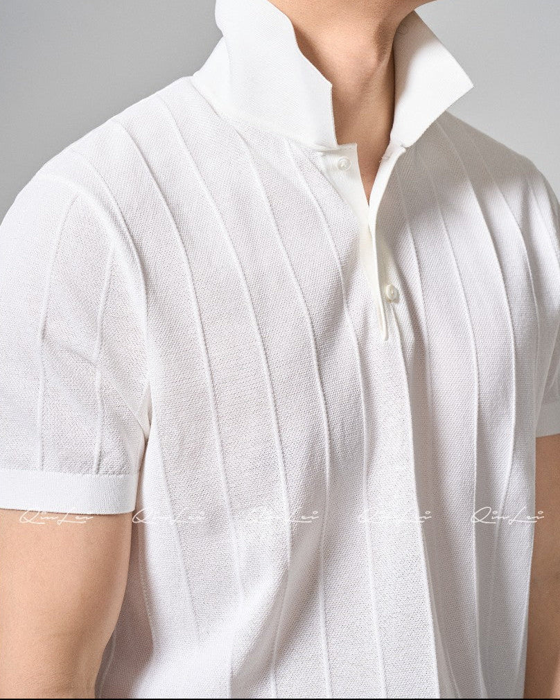 Textured Cotton Polo