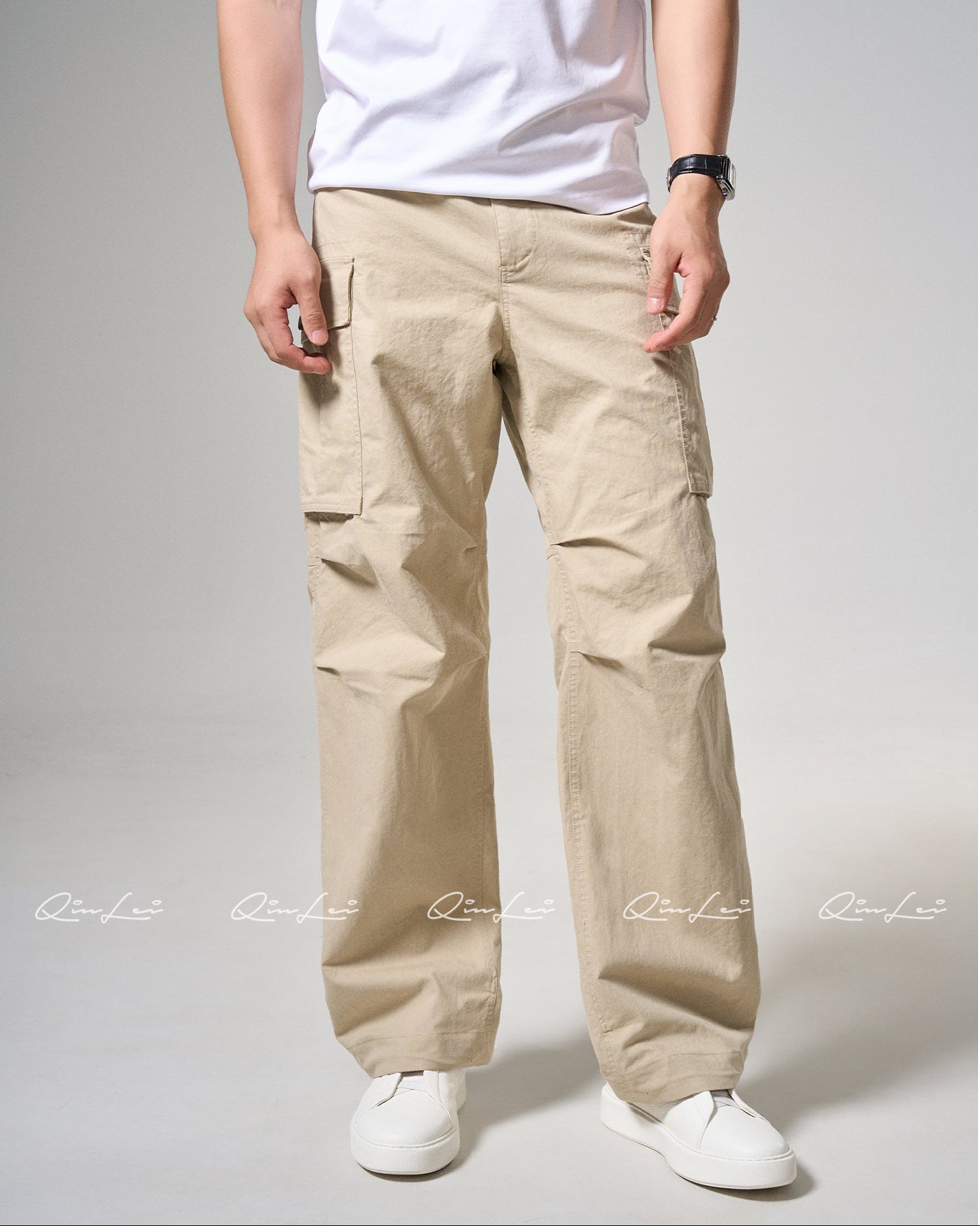 Relaxed Cotton Cargo Pants