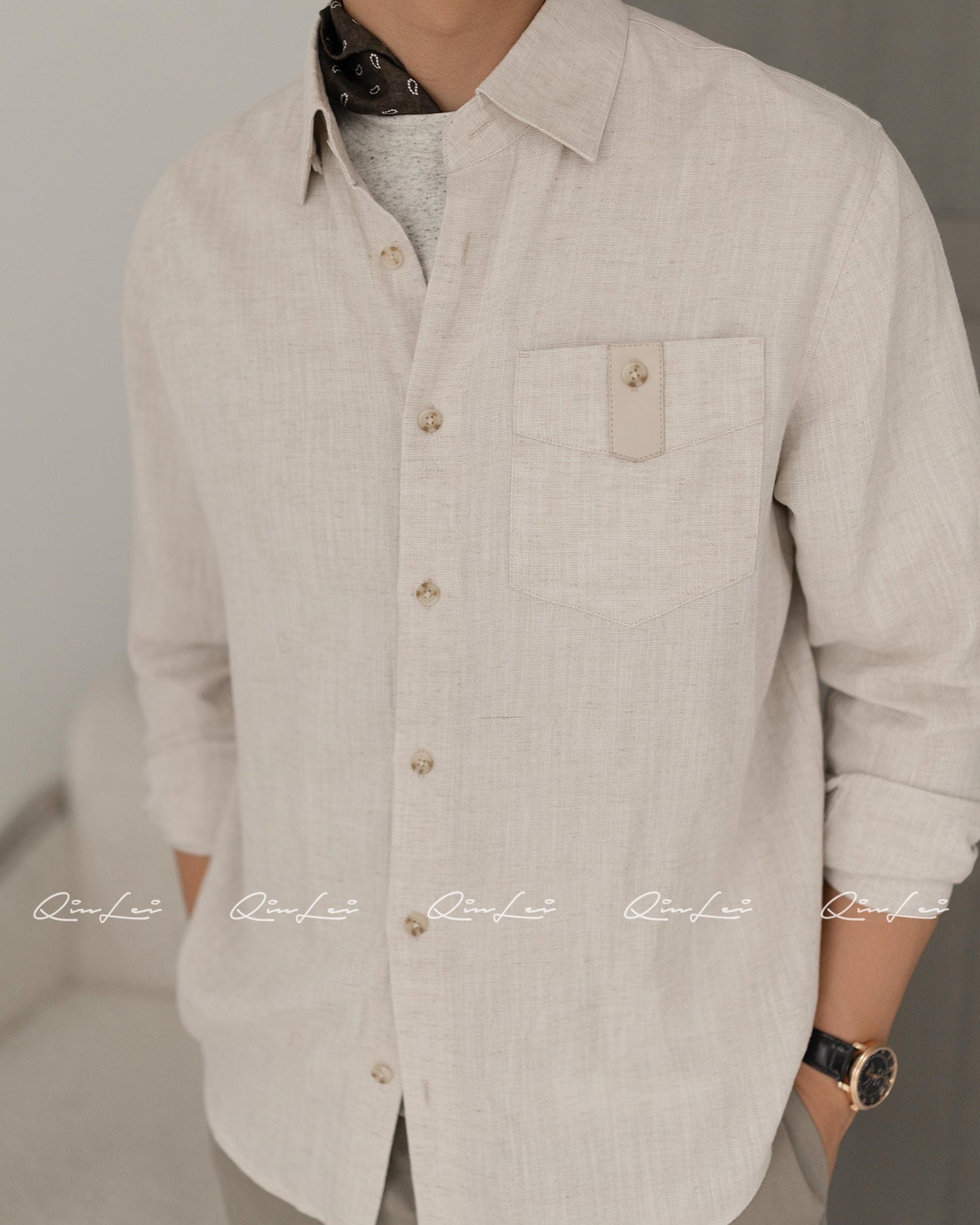 Textured Linen Shirt