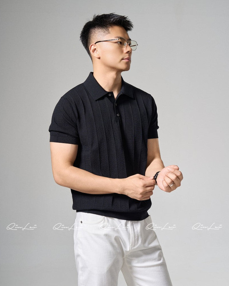 Textured Cotton Polo