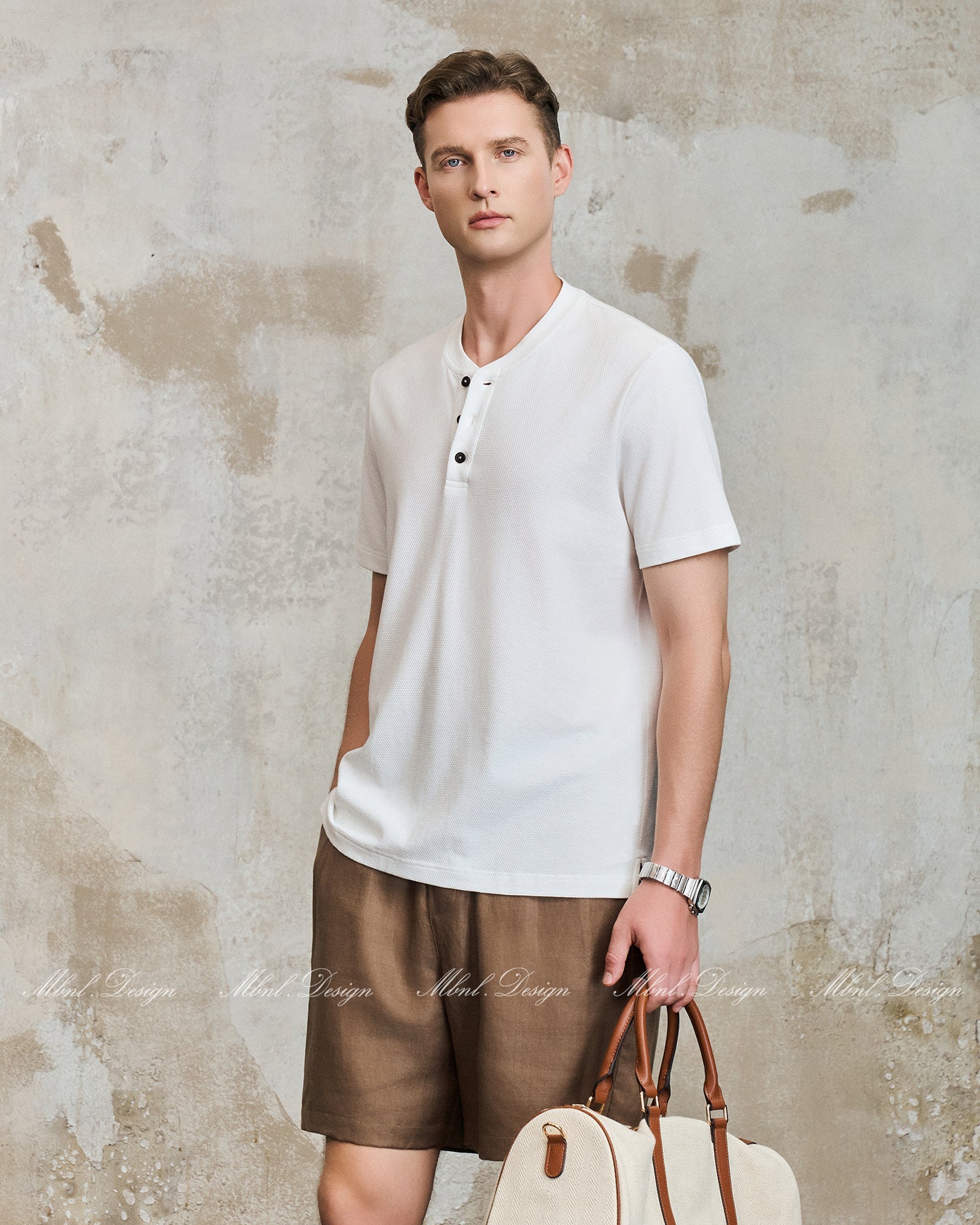 Soft Cotton Henley T-Shirt