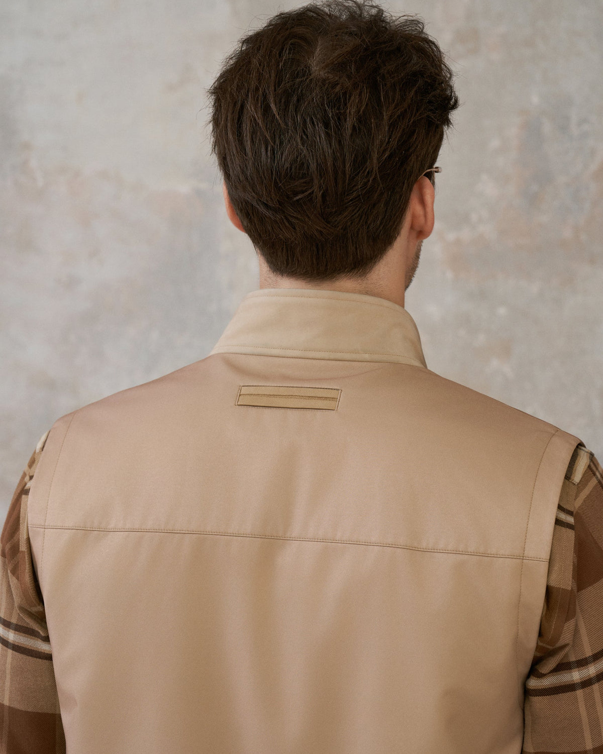 Cashmere and Wool-Lined Windproof Vest