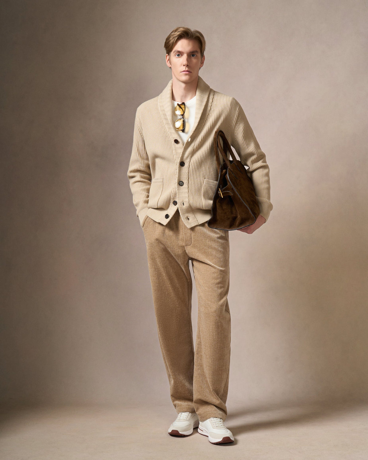 Sheep's Wool 12-Gauge Knit Cardigan