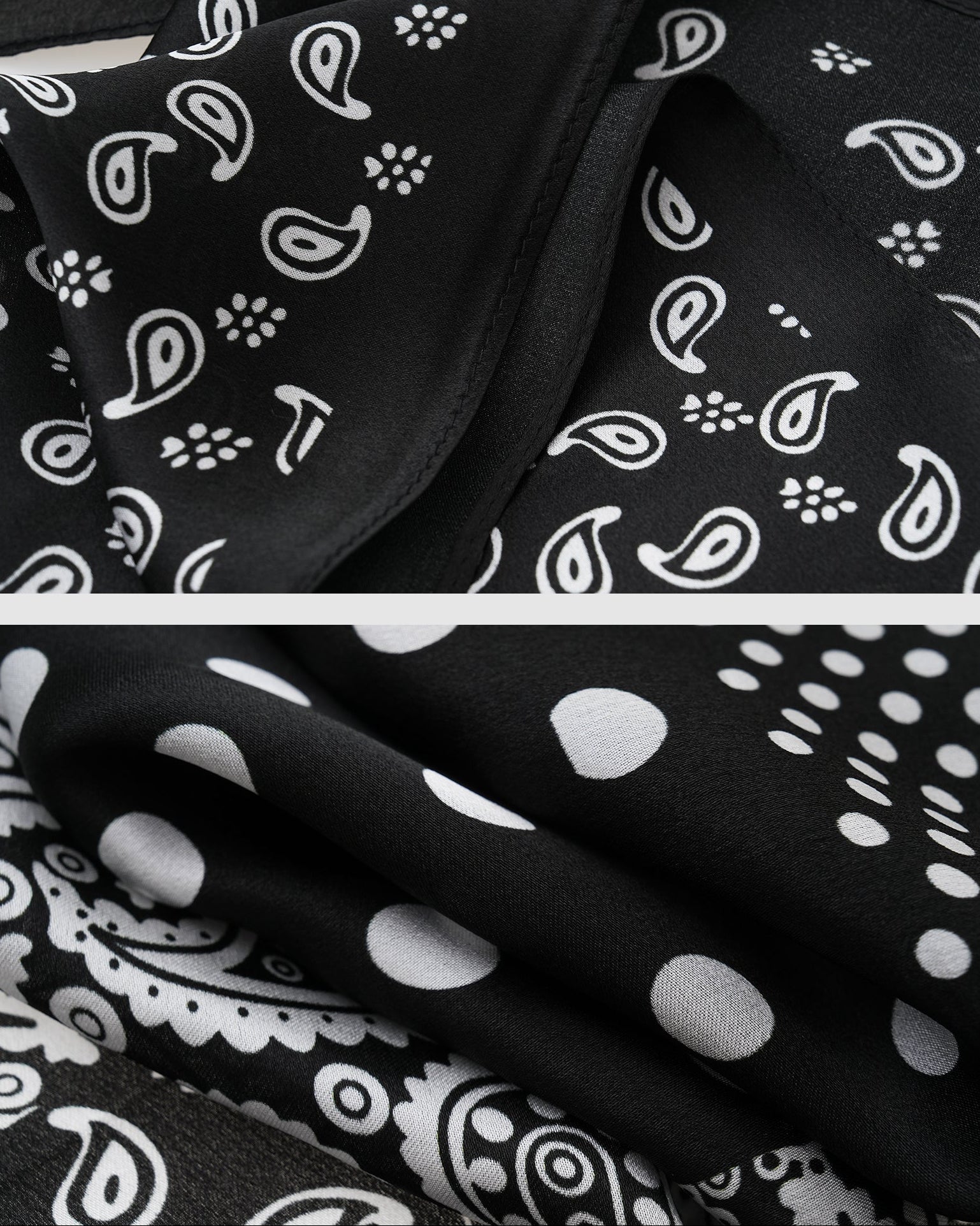Four-Grid Silk Scarf