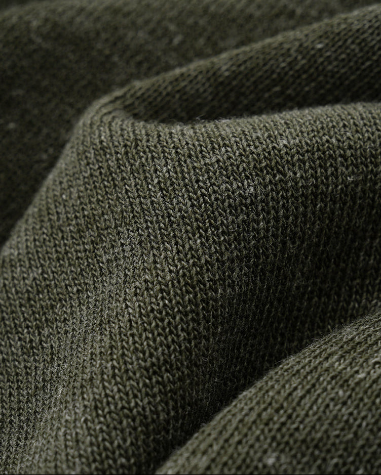 Open Knit Linen Polo T-Shirt