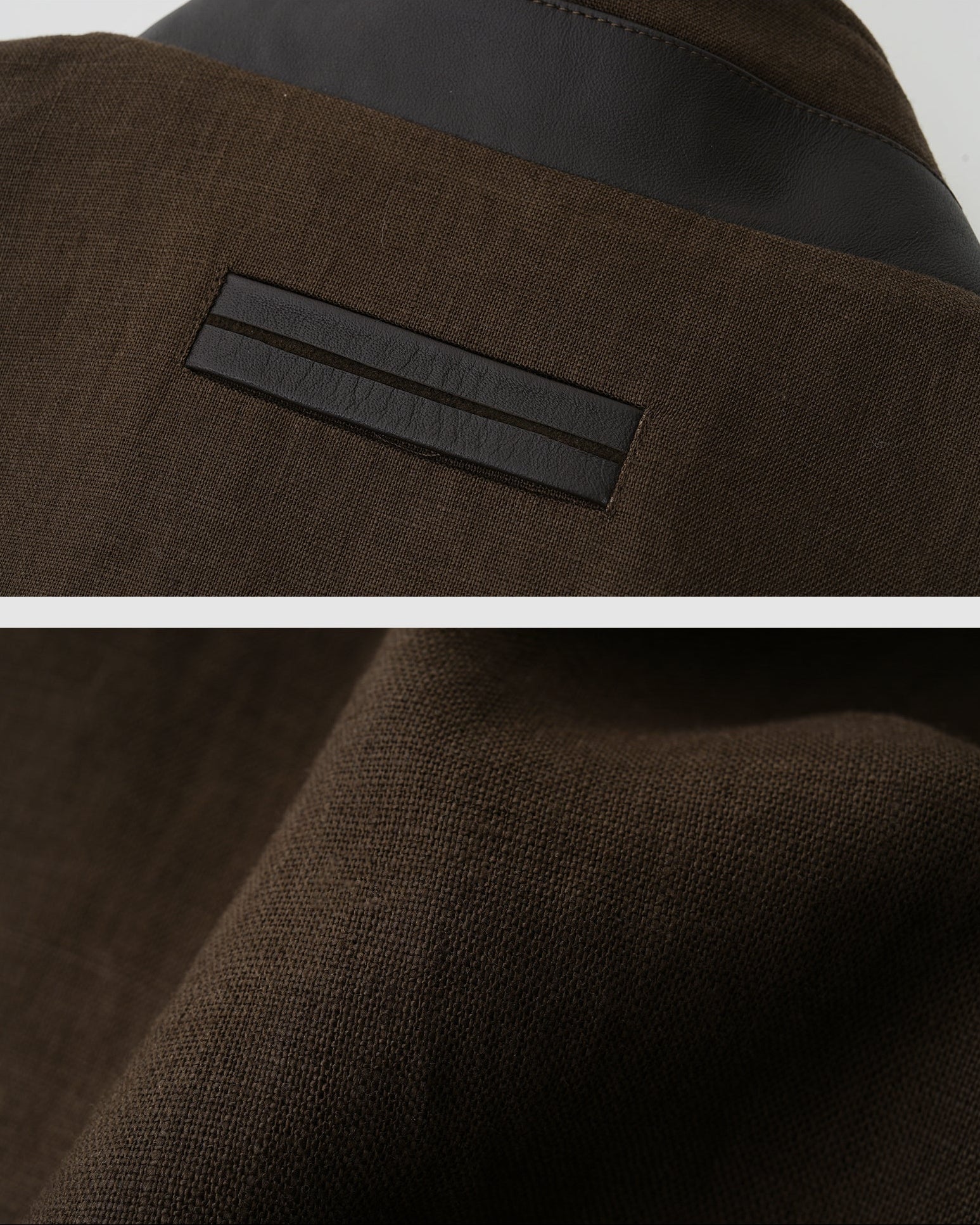 Linen Leather Vest