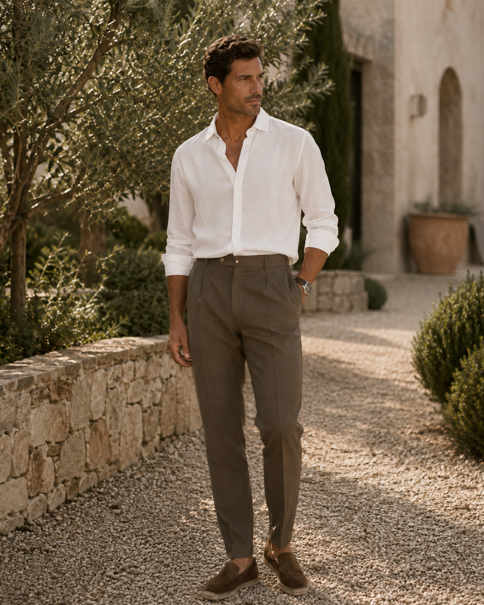 Embroidered Linen Shirt