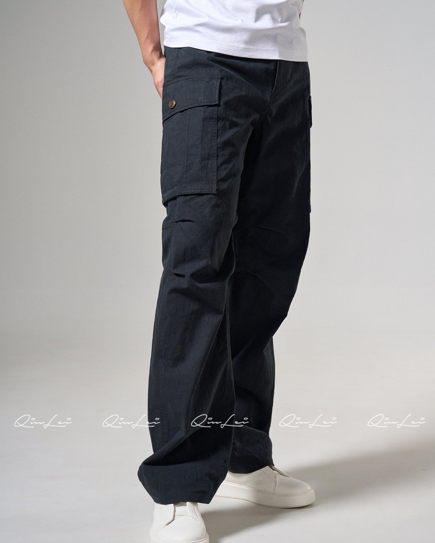 Relaxed Cotton Cargo Pants