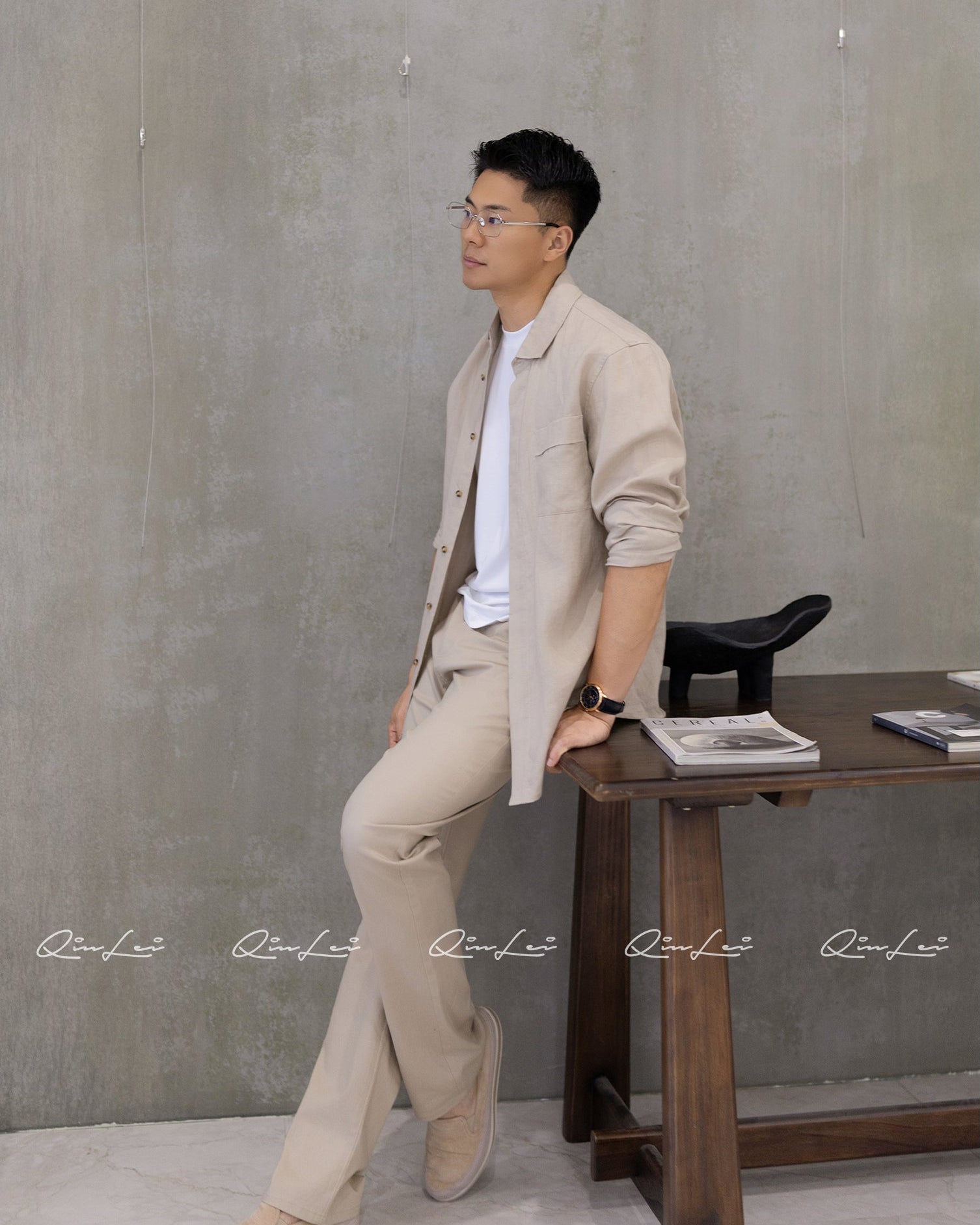 Drop Shoulder Linen Shirt
