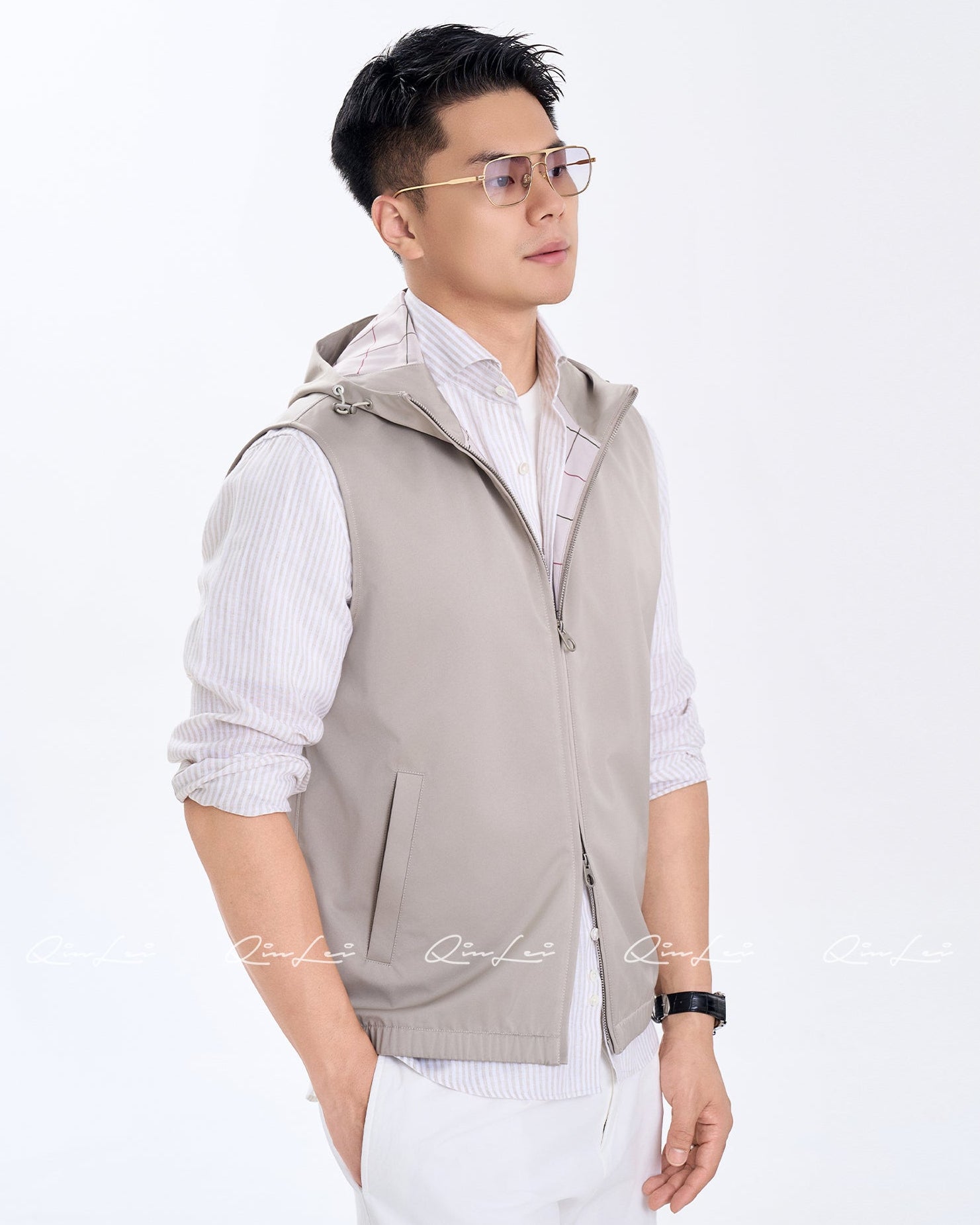 Hooded Silk Vest