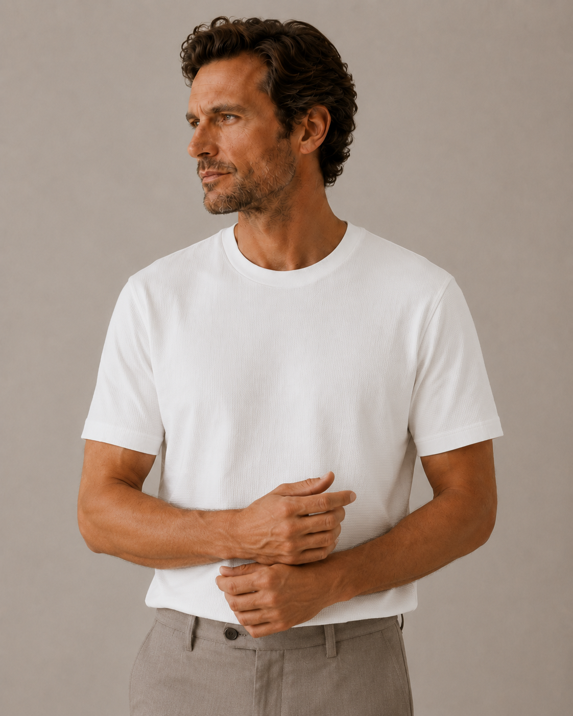 Textured Knit T-Shirt