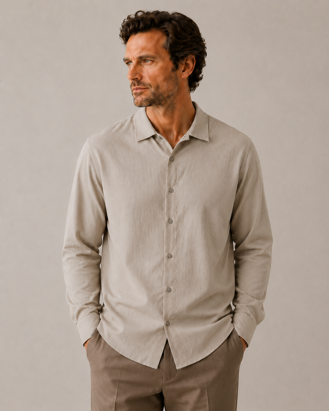 Classic Shell Buttons Linen Shirt