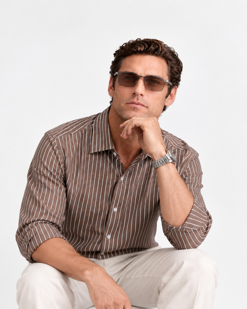 Titanium Alloy Textured Engraved Glasses