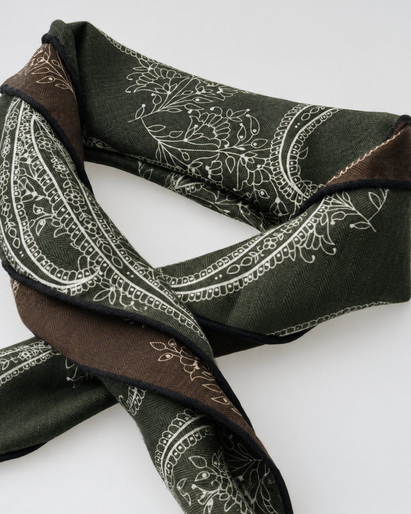 Wool & Silk Woven Pattern Scarf