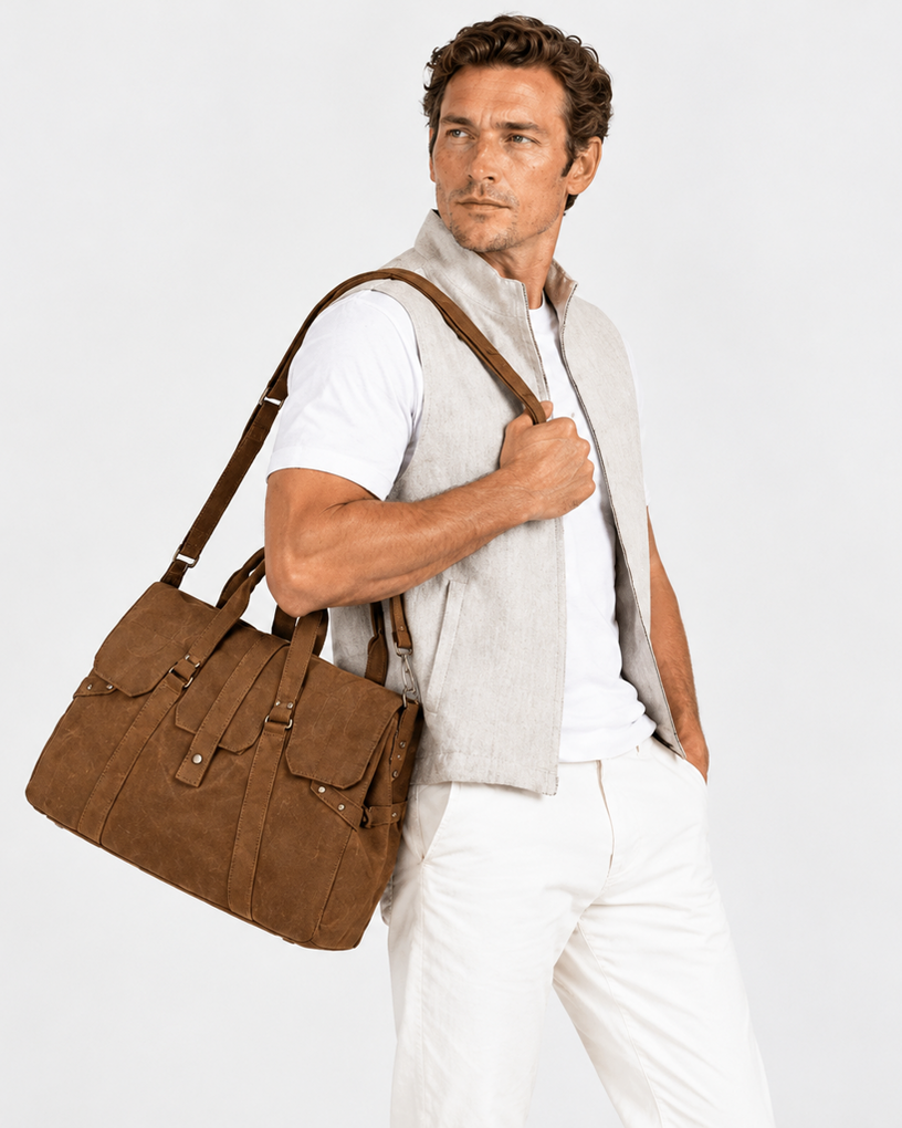 Minimalist Cow Suede-Lined Handbag