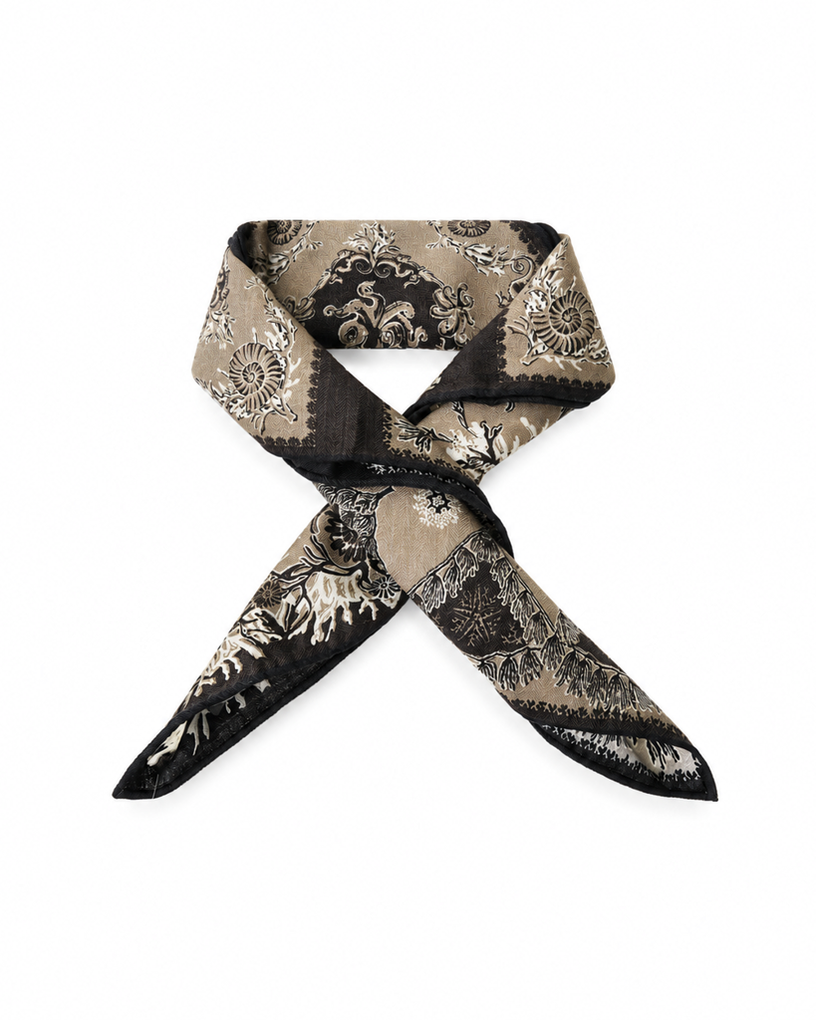 Custom-Woven Wool & Silk Asymmetrical Scarf
